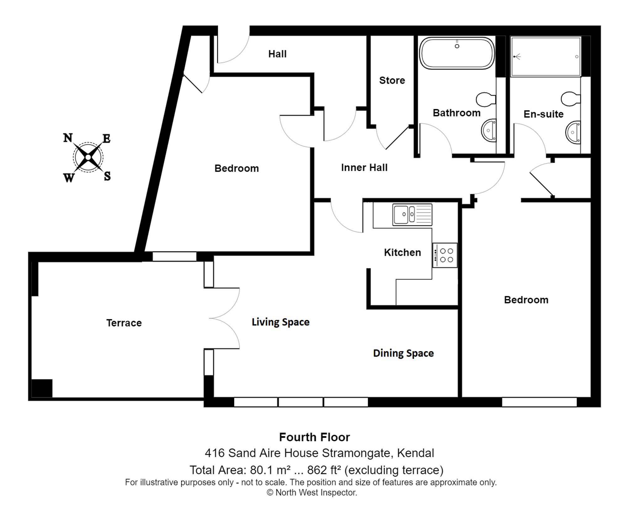 416 Sand Aire House Stramongate, Kendal floorplan
