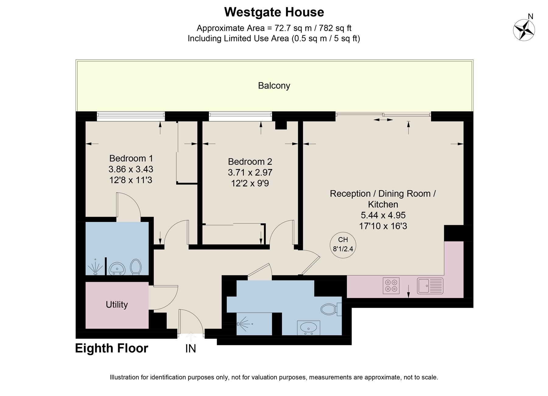 815 Westgate House,, West Gate, London floorplan