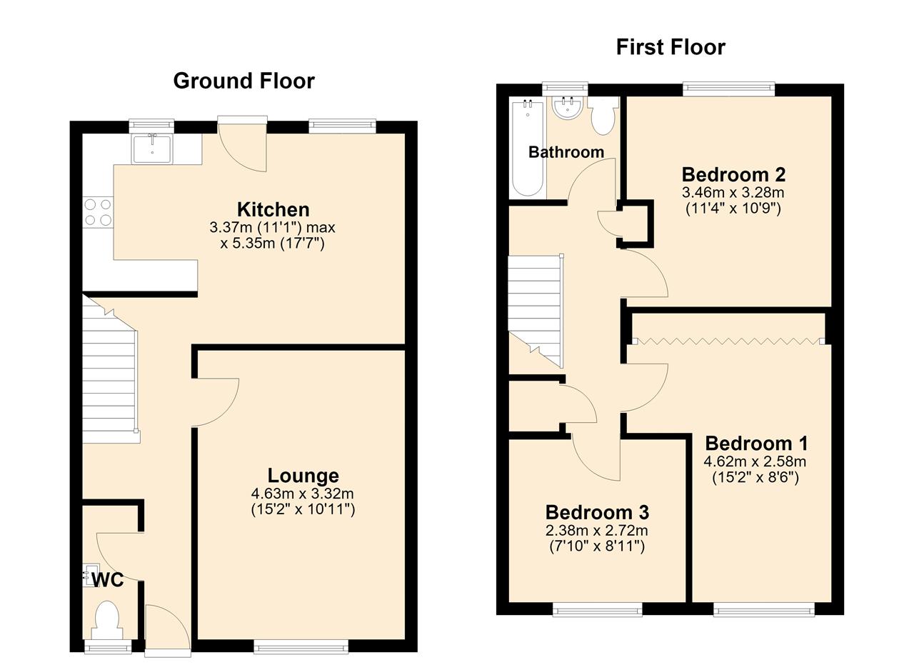 54, Nene Gardens, Feltham floorplan