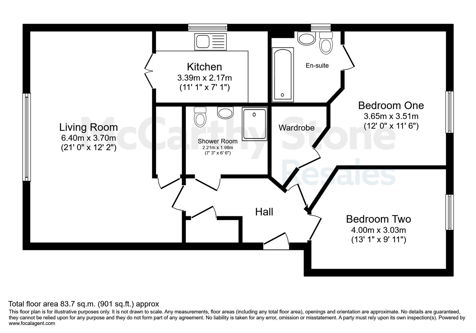 29 Kilhendre Court, 43 Broadway North, Walsall floorplan