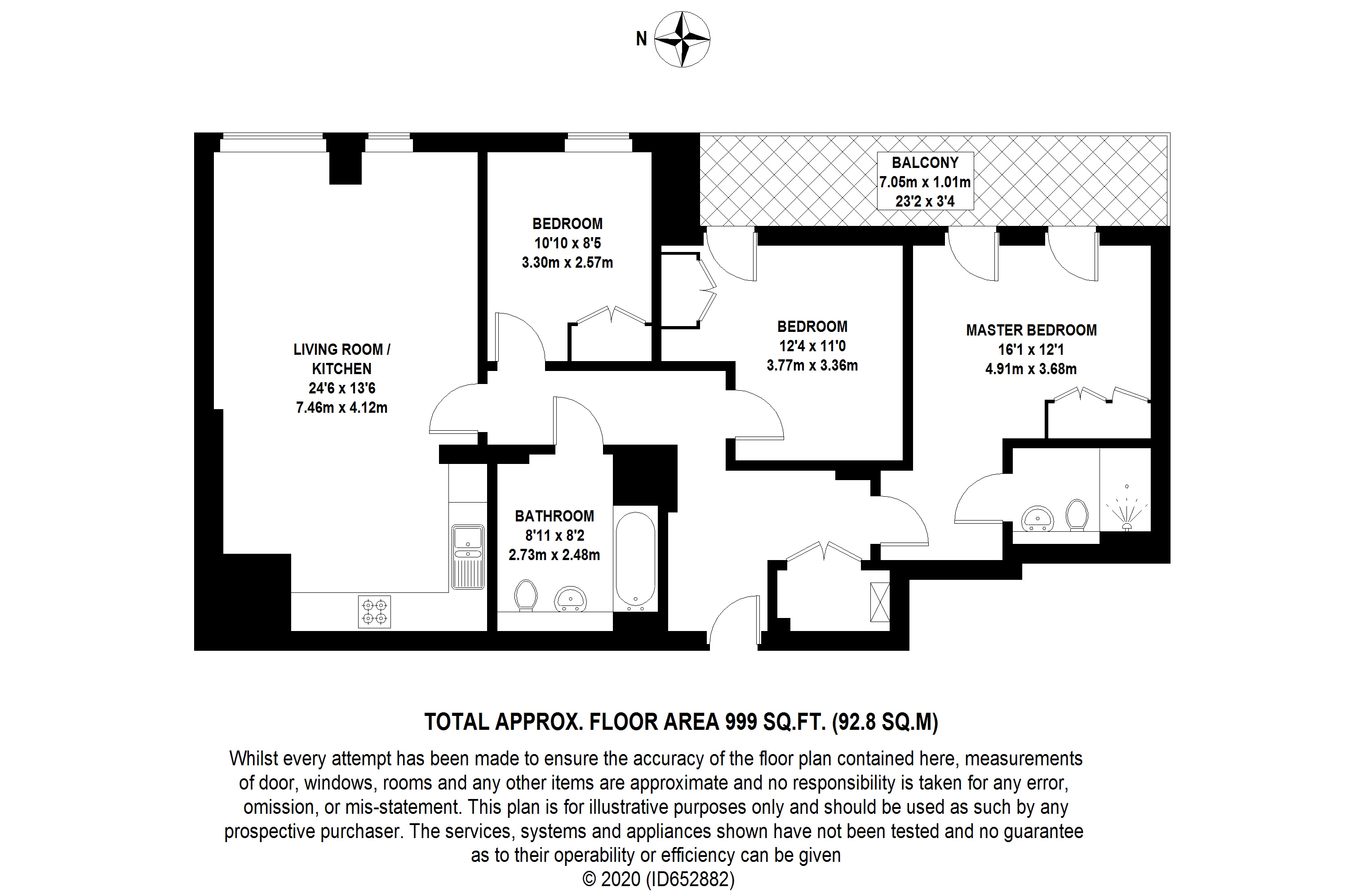 Flat 701, 15, Indescon Square, London floorplan