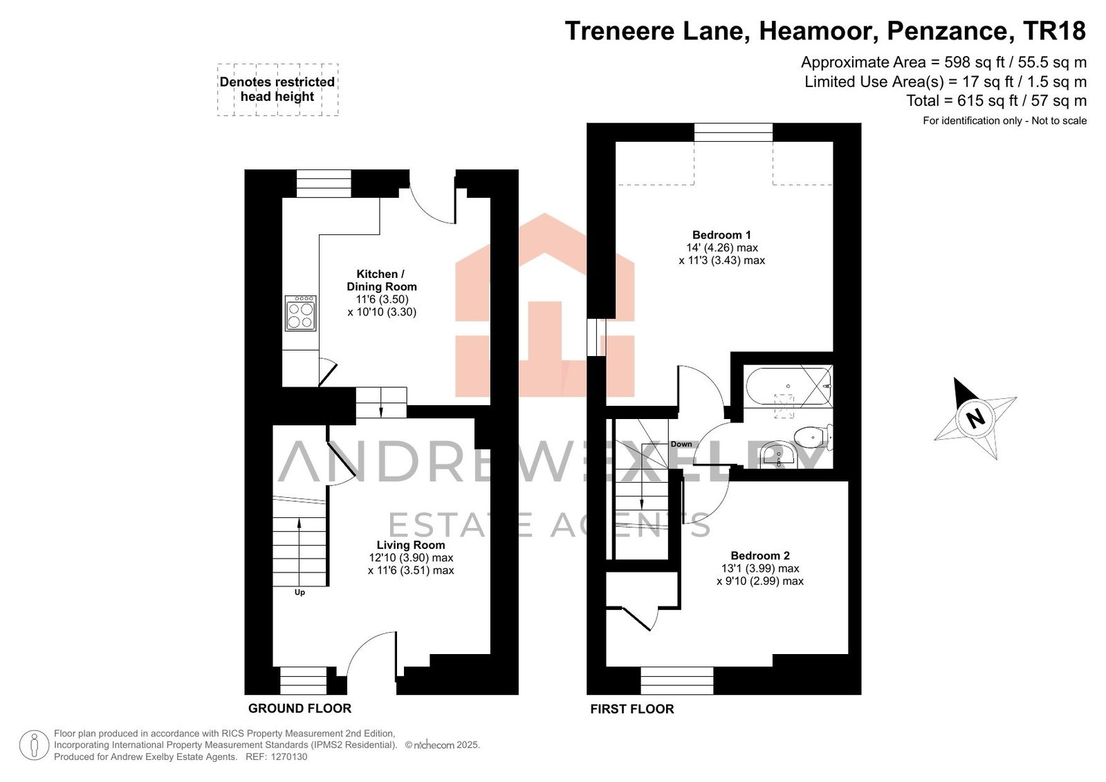 1 Barton Mews, Treneere Lane, Penzance floorplan