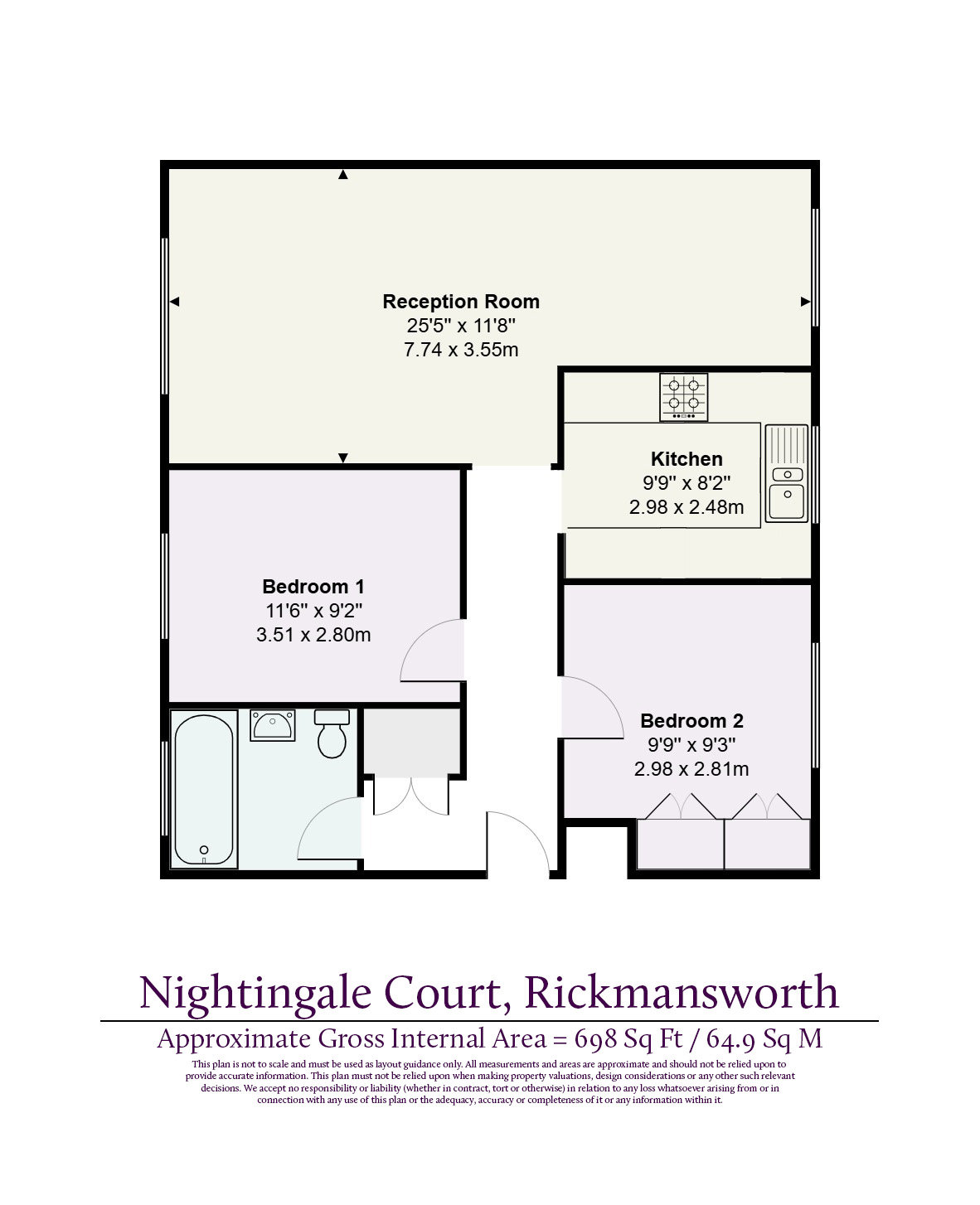 10 Nightingale Court,, Nightingale Road, Hertfordshire floorplan