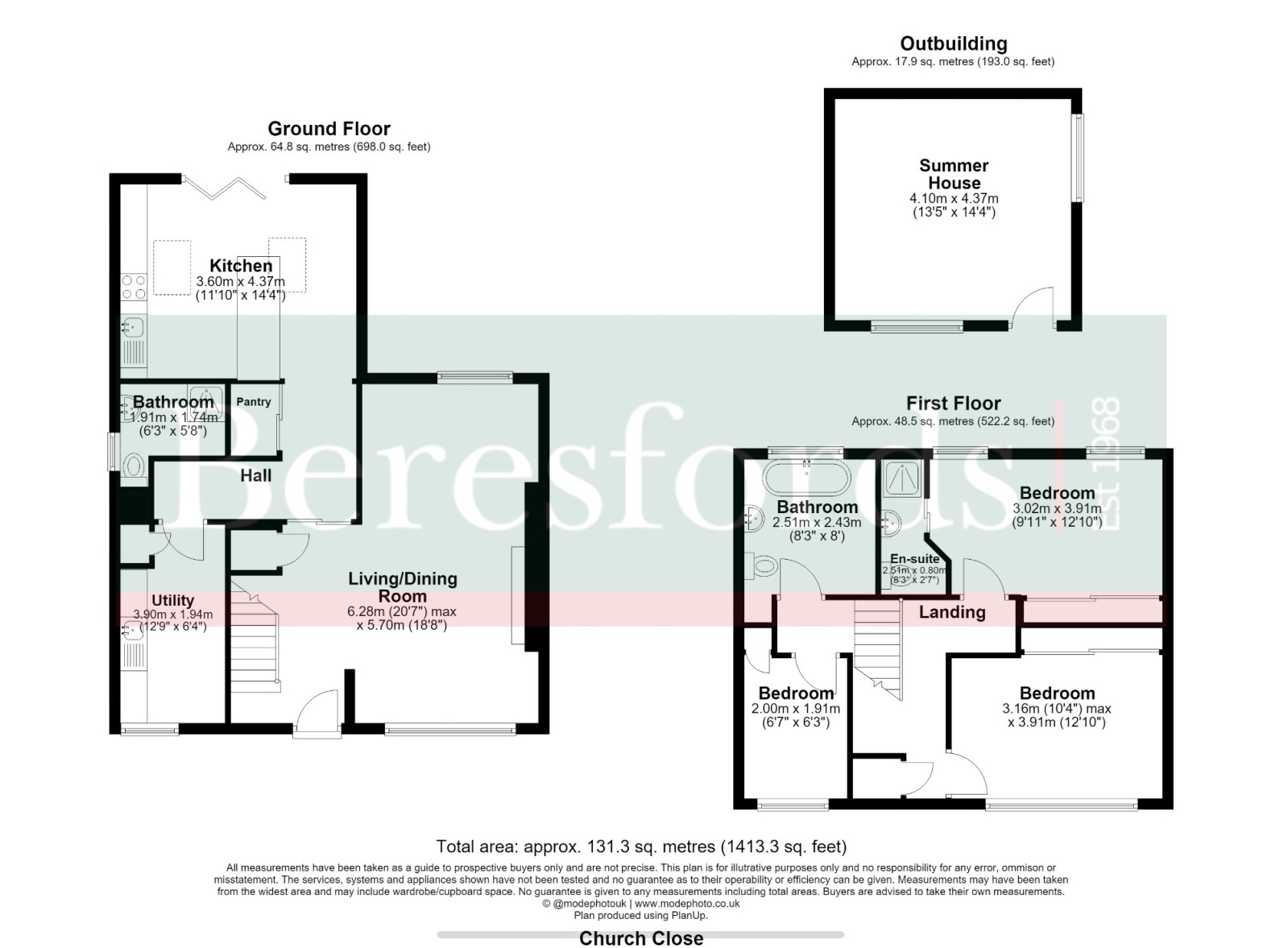 1, Church Close, Brentwood floorplan