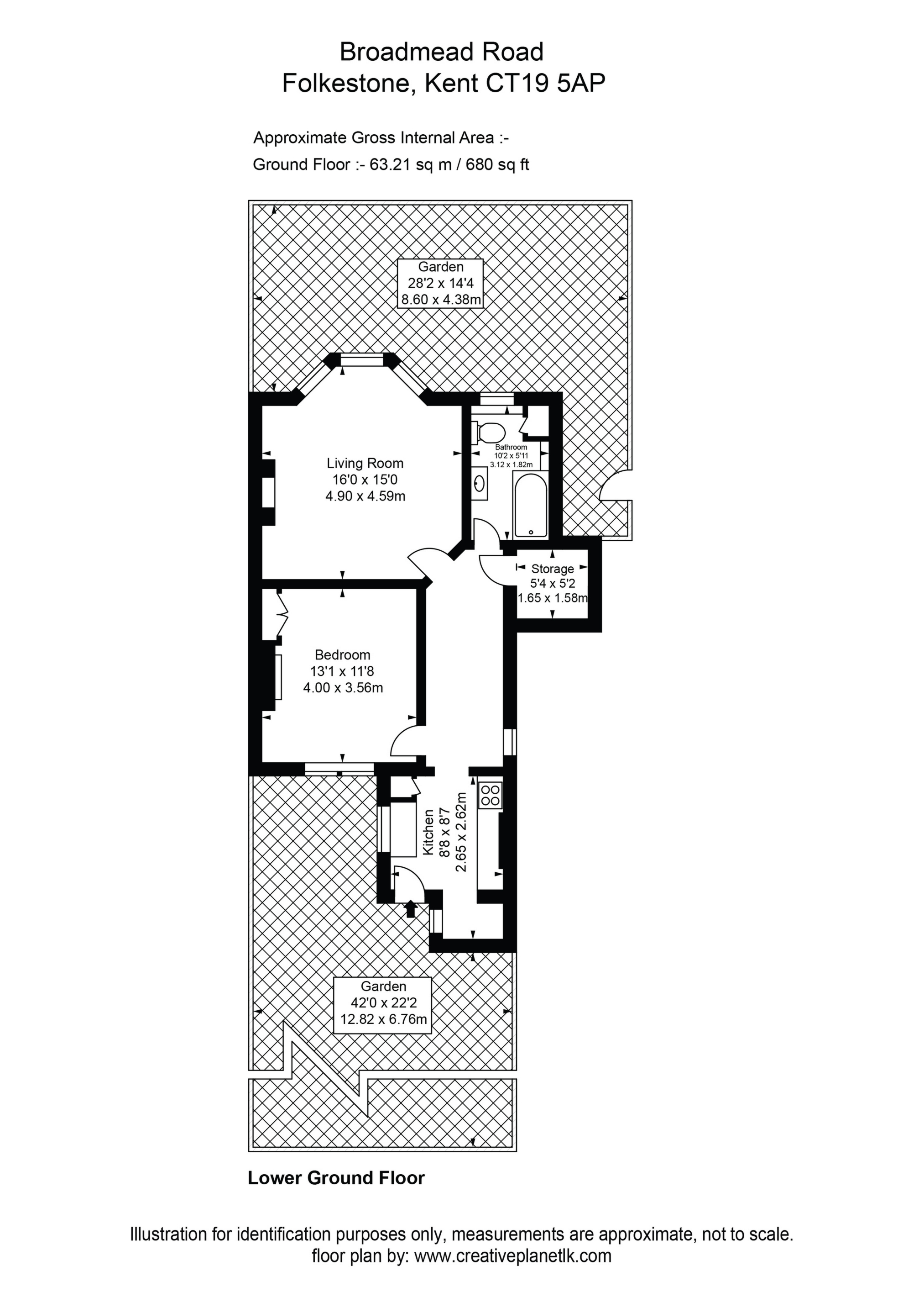 Broadmead Road, Folkestone CT19, 1 bedroom flat for sale 62006227