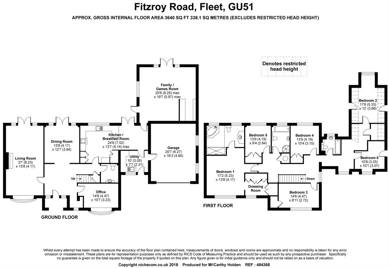 6 Bedrooms Detached house for sale in Fitzroy Road, Fleet GU51