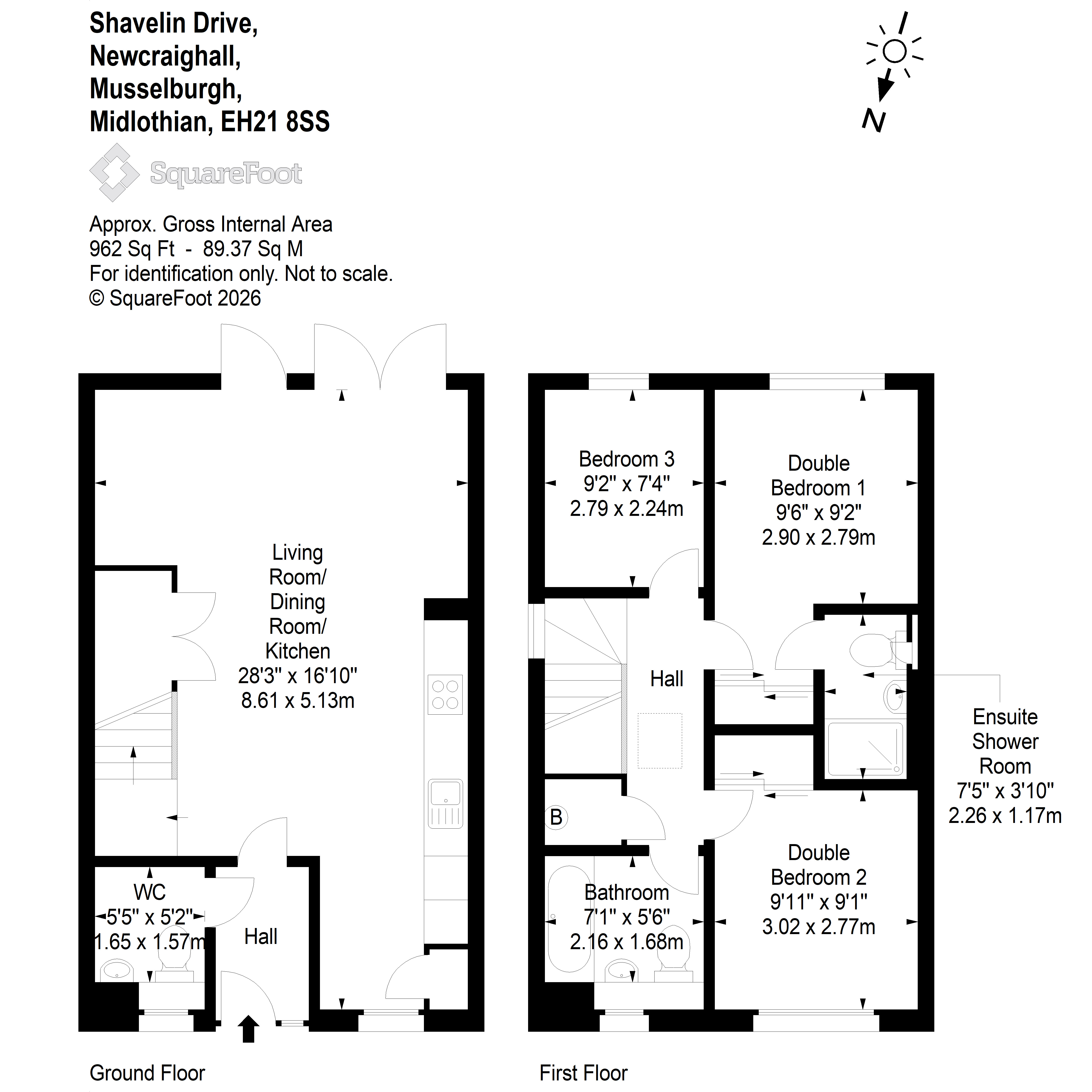 13 Shavelin Drive, Newcraighall Musselburgh Midlothian floorplan