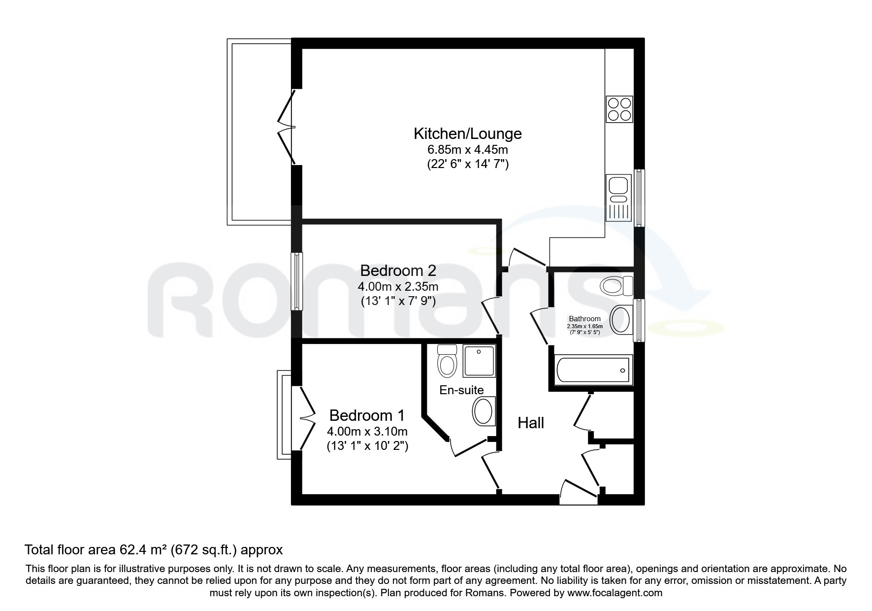 Flat 5, 137, Fullbrook Avenue, Reading floorplan