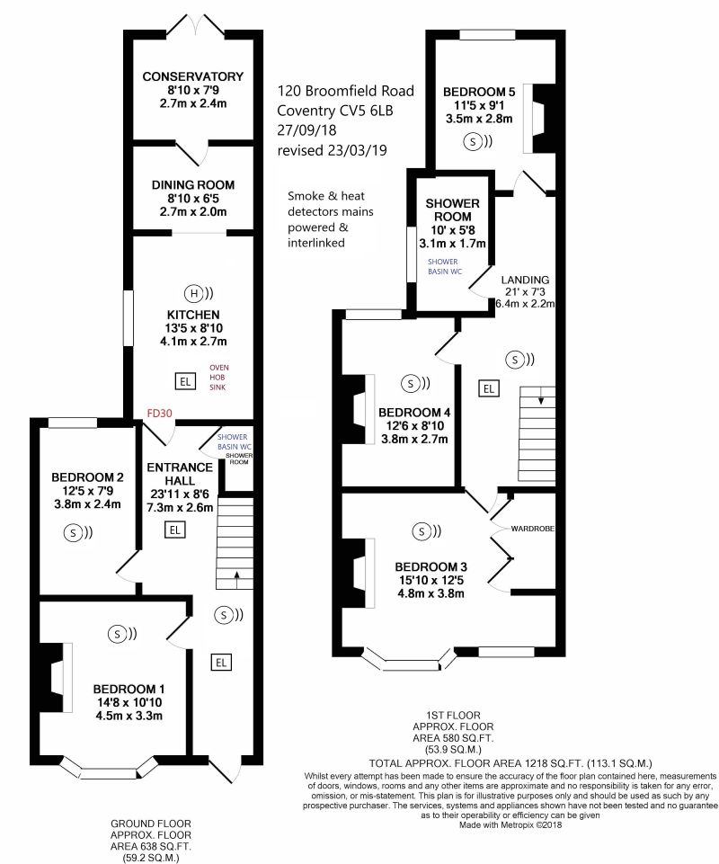 120, Broomfield Road, Coventry floorplan