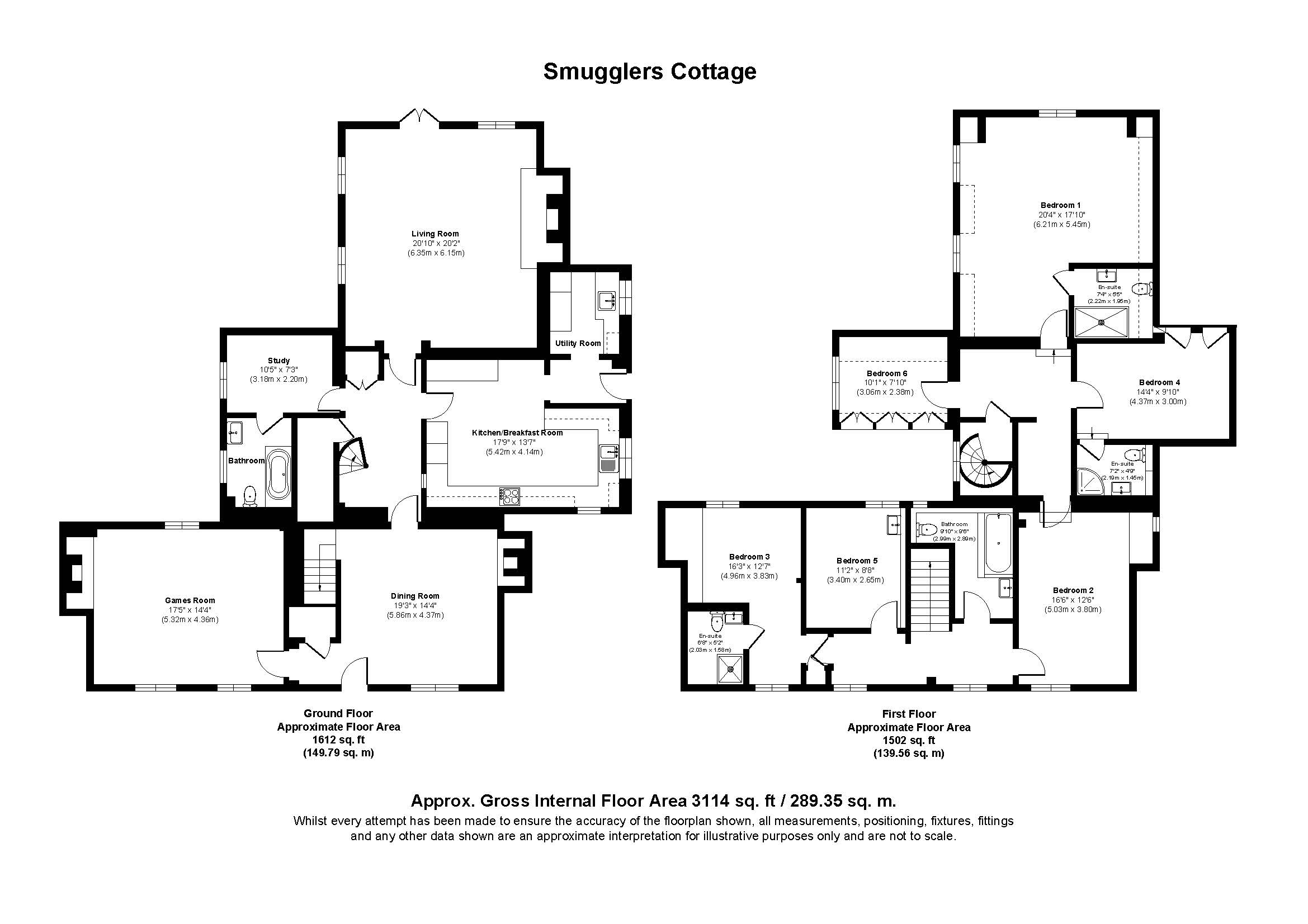 Smugglers Cottage, 577, Wimborne Road East, Dorset floorplan