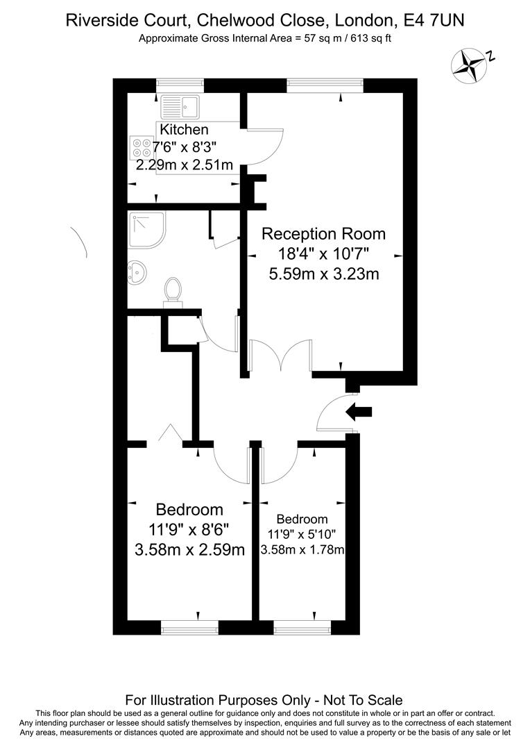 Flat 8 Riverside Court, 1, Chelwood Close, London floorplan