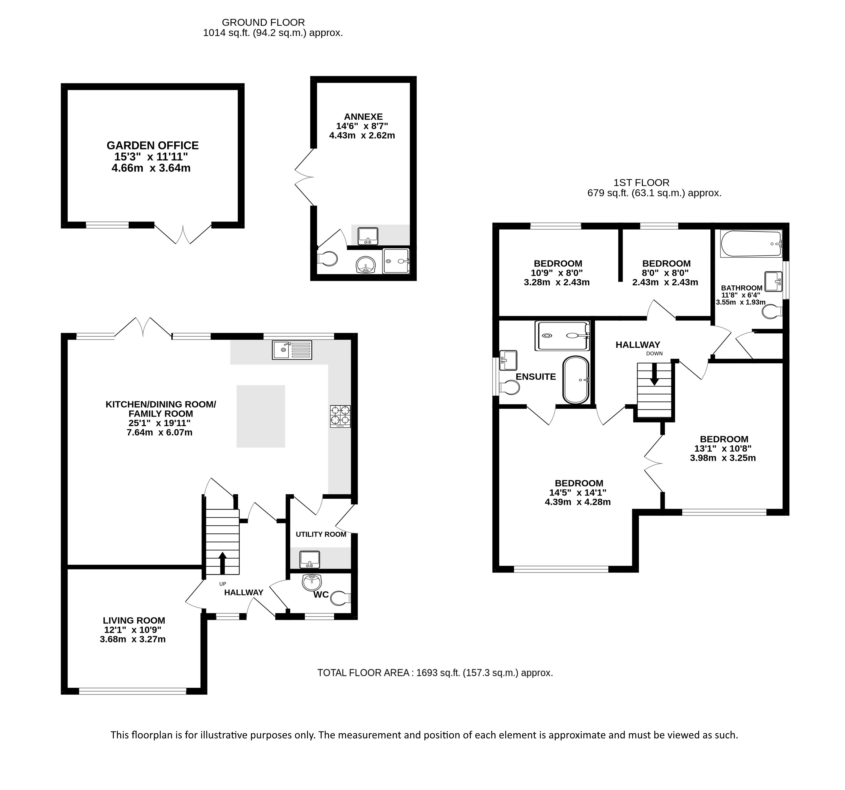 6, Dove Close, Caddington floorplan