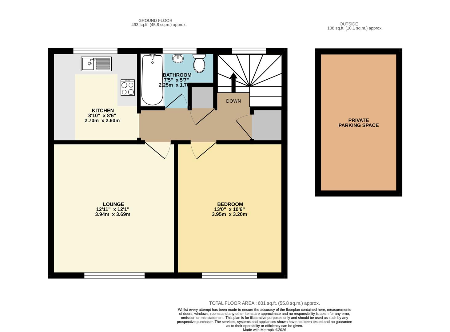 3 Mayflower Flats, Drew Street, Brixham floorplan