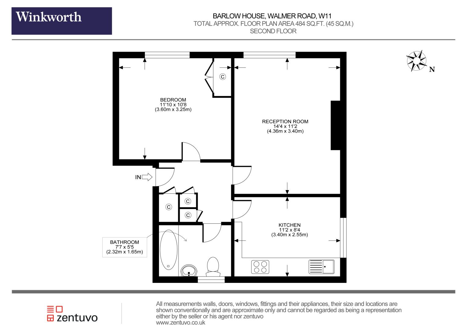 Flat 5,, Barlow House, London floorplan