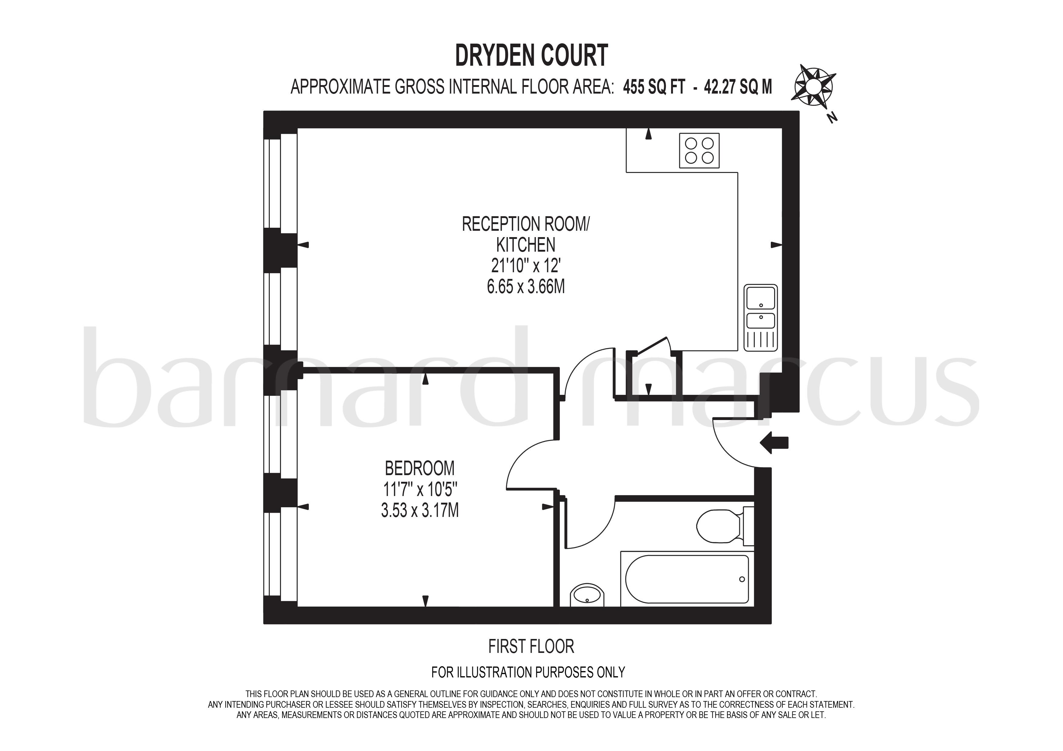 Flat 72b, Dryden Court, London floorplan