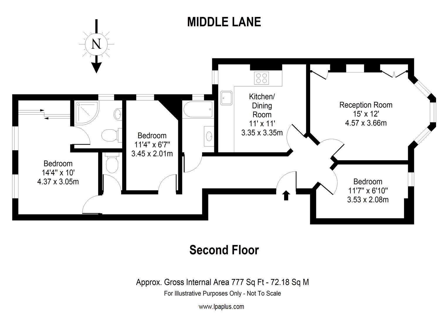 Middle Lane, Crouch End N8, 3 bedroom flat for sale 62043170