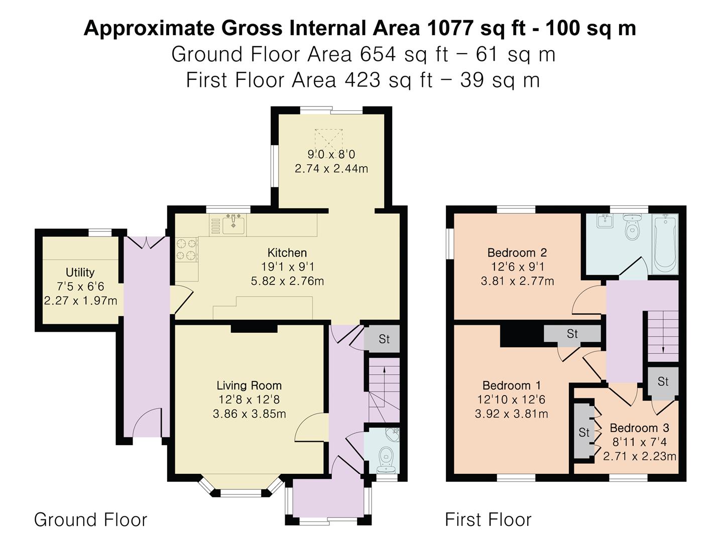 15, Three Stiles, Stevenage floorplan