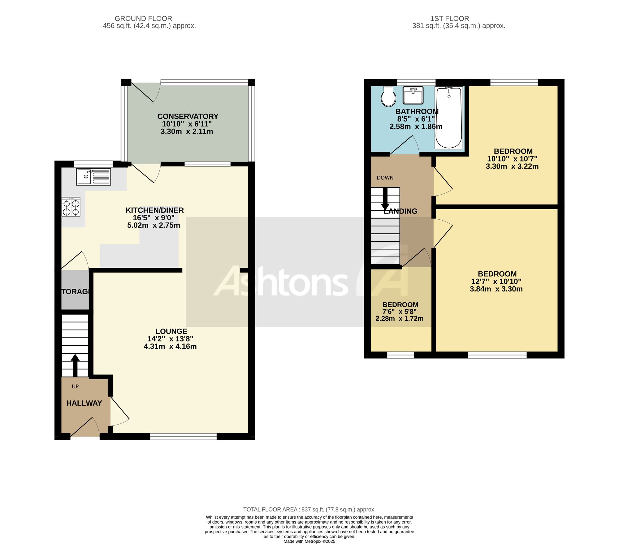 6 Hillside Avenue, Newton-Le-Willows floorplan