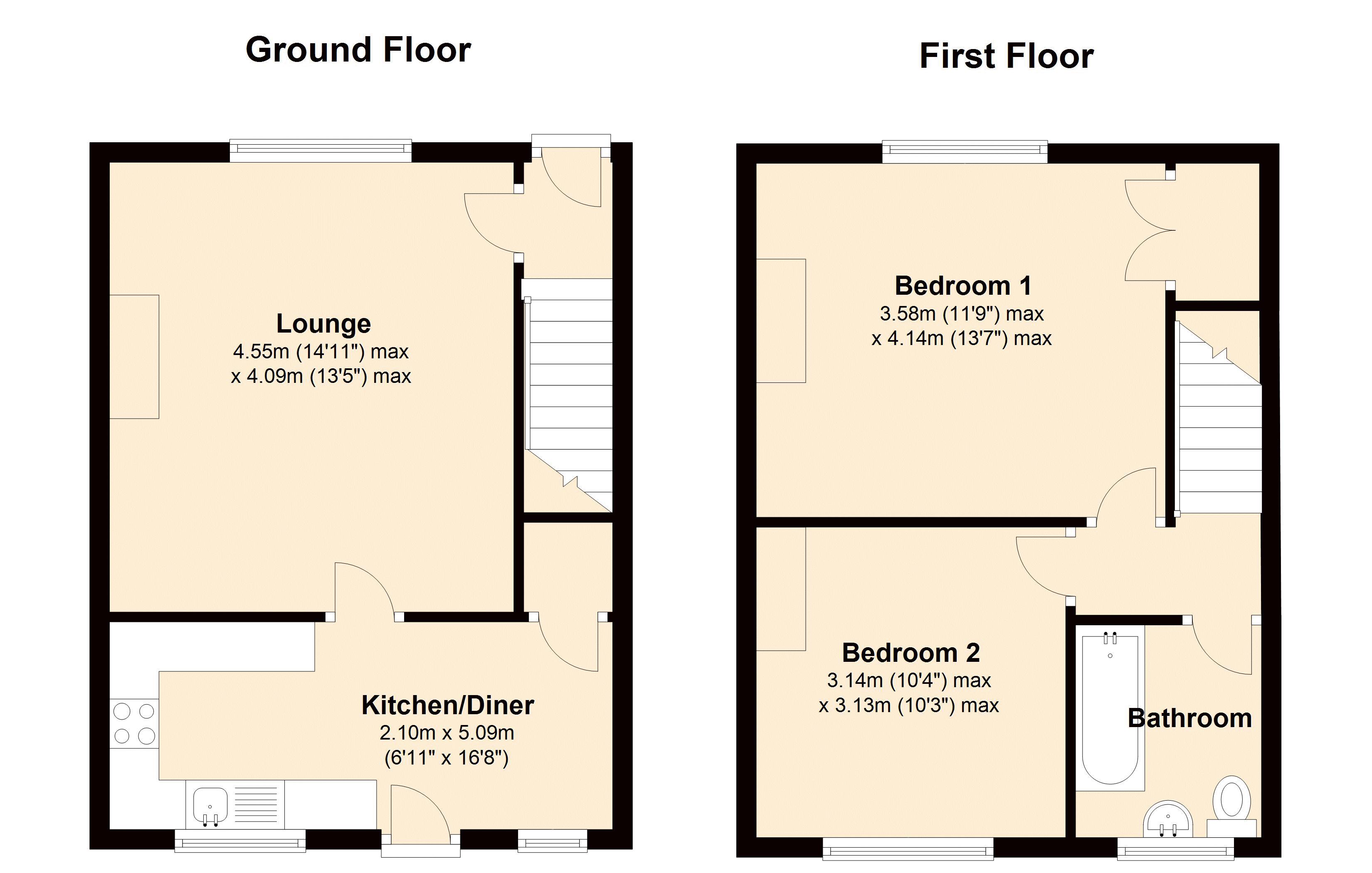 3, Florence Street, Winlaton floorplan