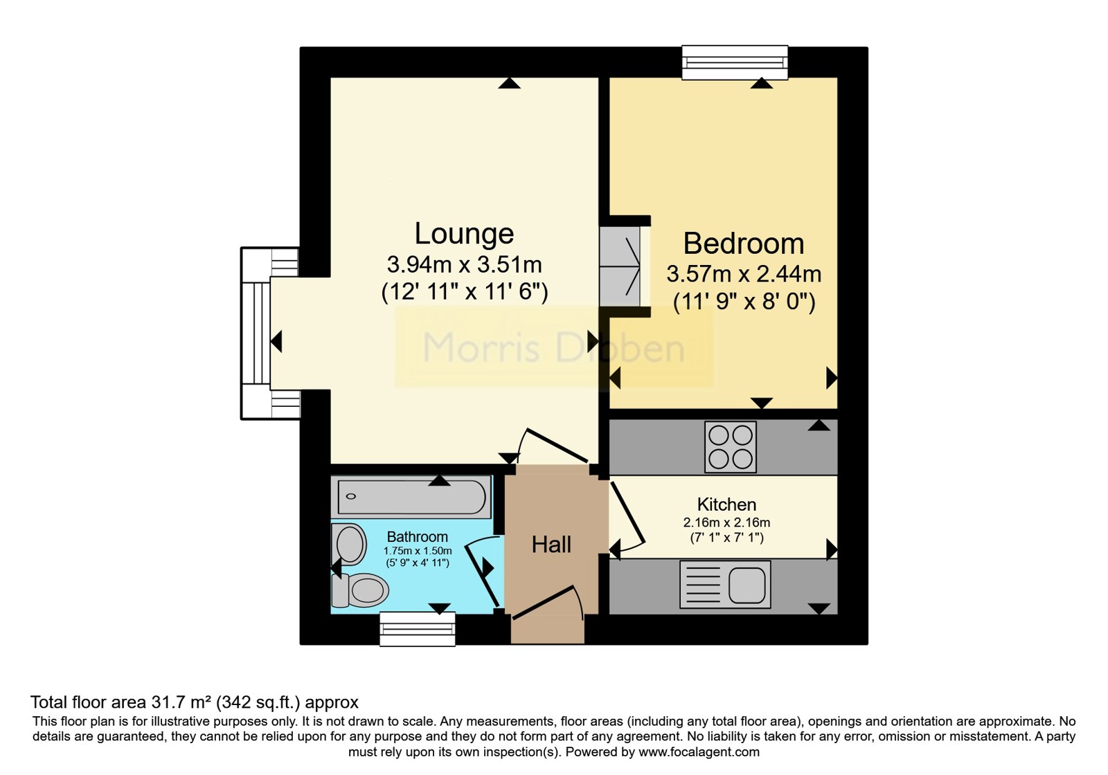 Flat 3, 1, Taverner Close, Hampshire floorplan
