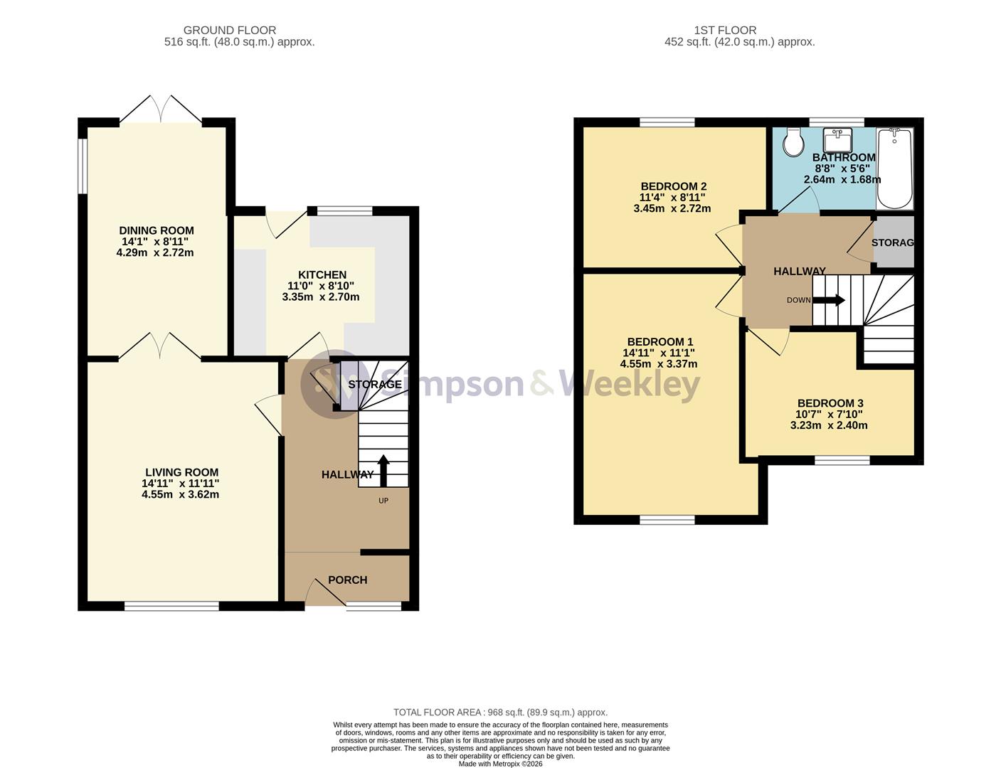 5, Fir Tree Grove, Wellingborough floorplan