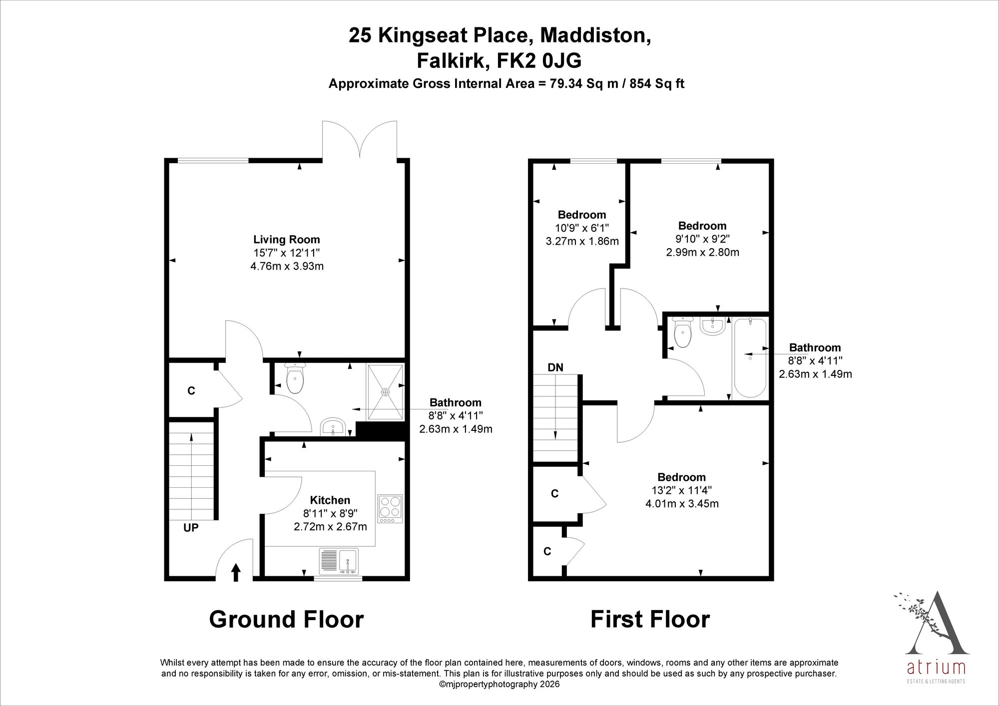 25 Kings Seat Place, Falkirk floorplan