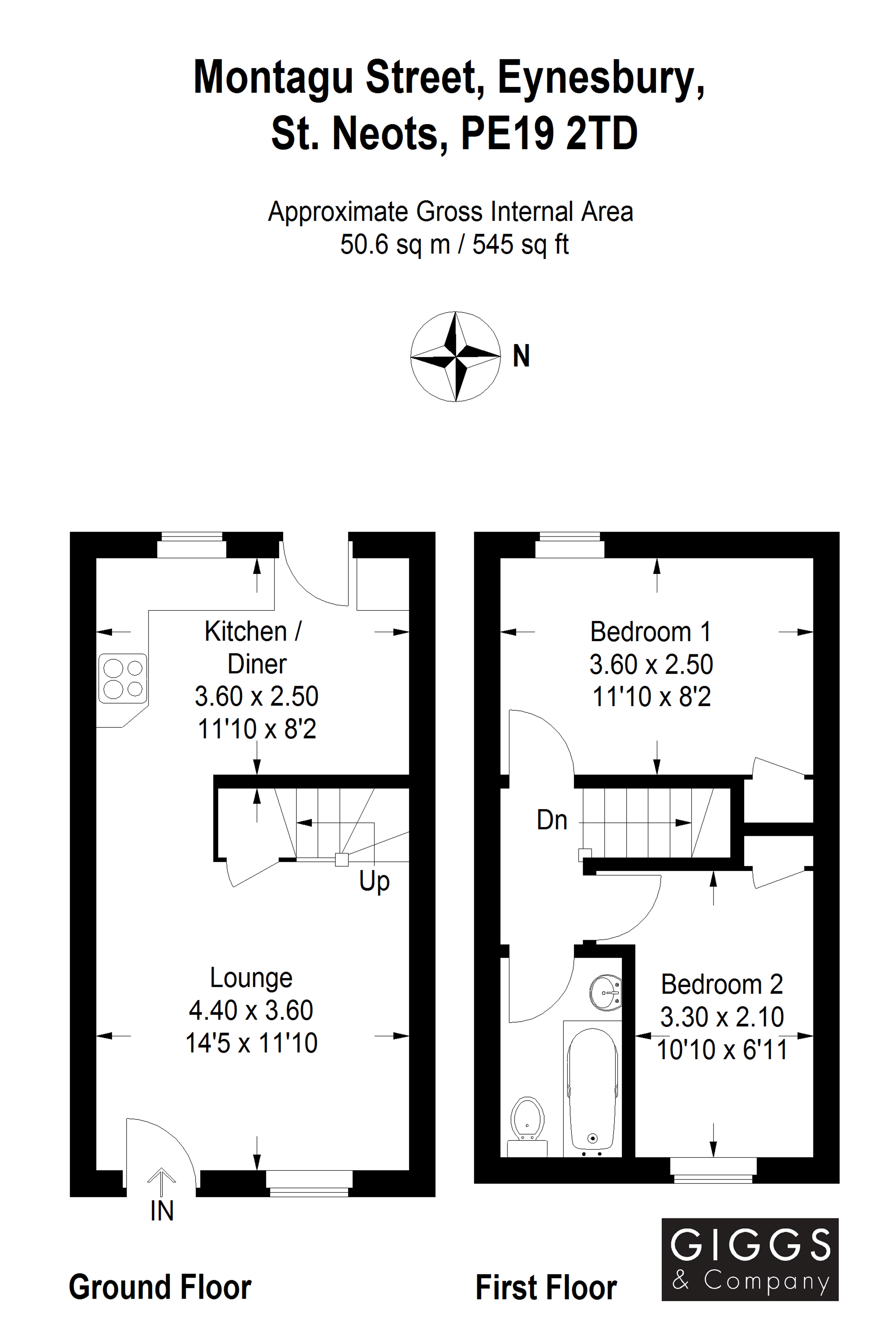 2 Bedrooms Semi-detached house for sale in Montagu Street, Eynesbury, St. Neots, Cambridgeshire PE19