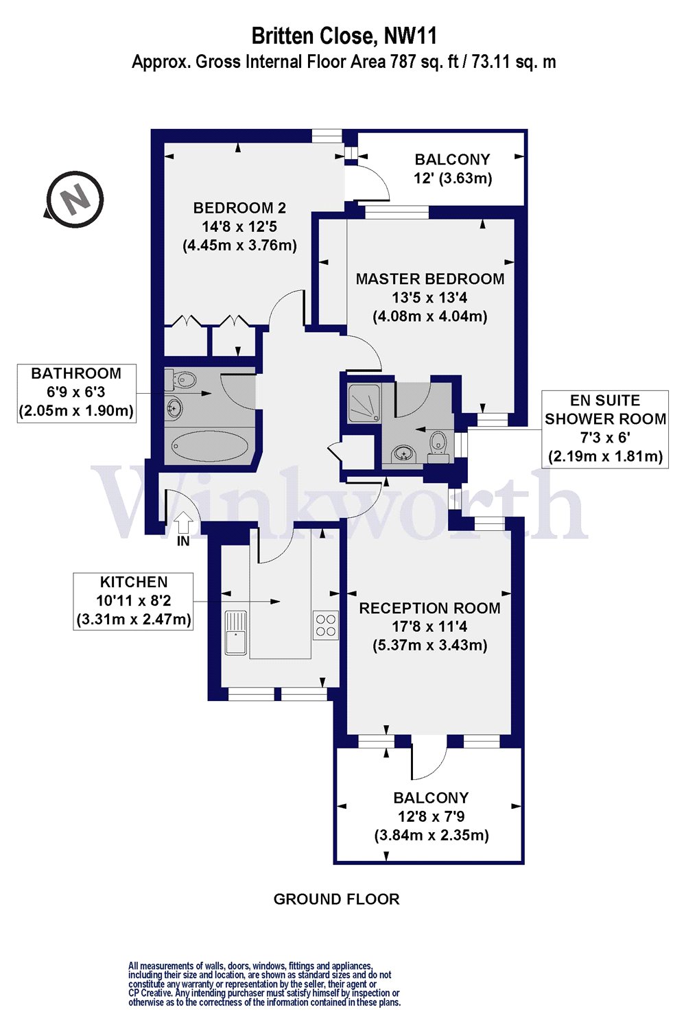2 Bedrooms Flat to rent in Britten Close, Golders Green, London NW11