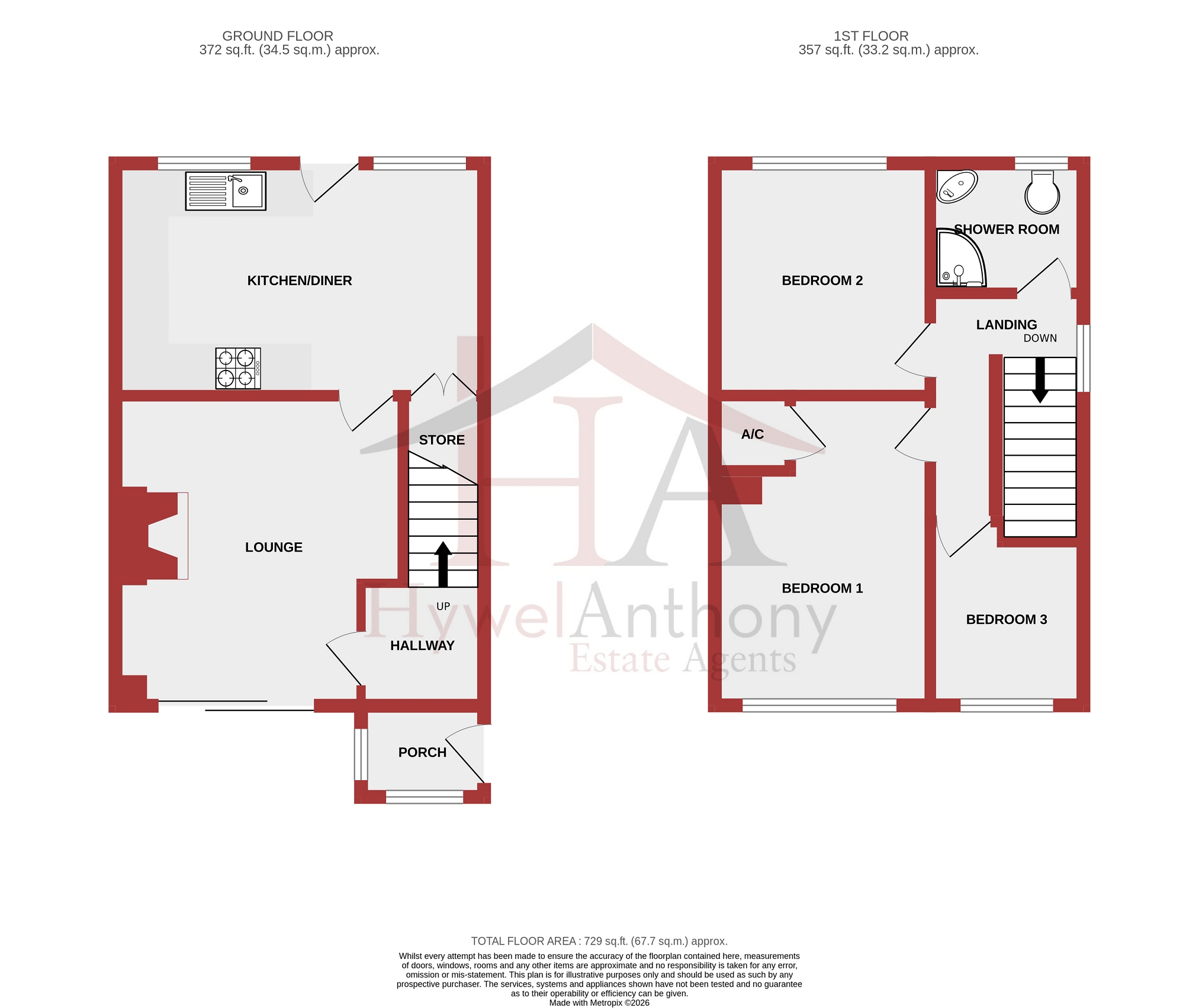 16, Pantyseren, Porth floorplan