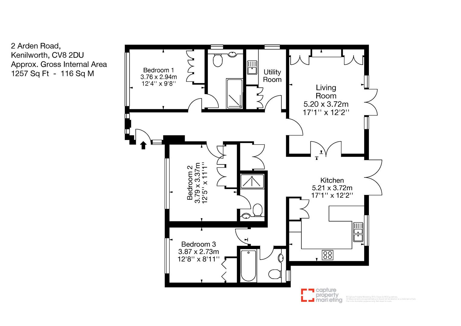 2, Arden Road, Kenilworth floorplan
