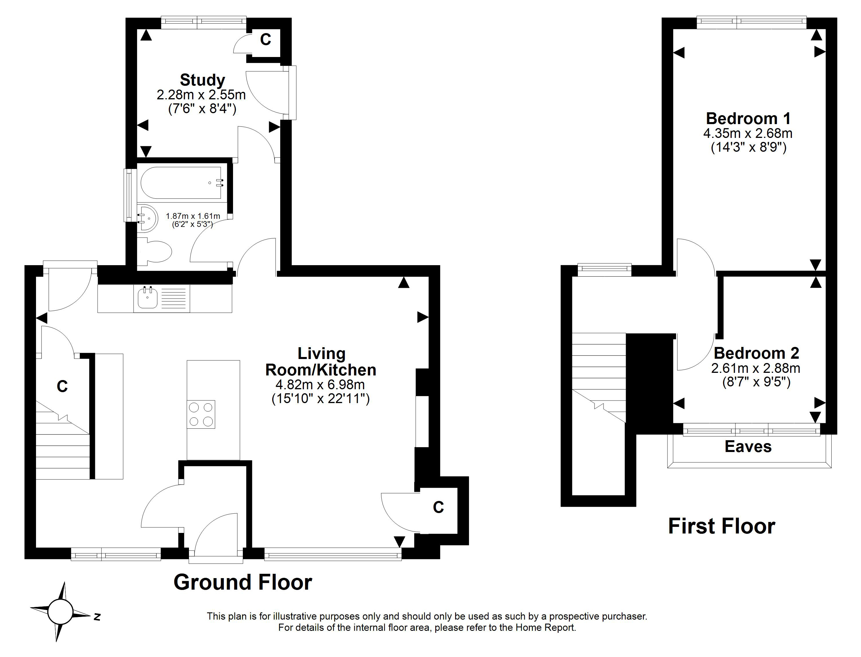 156, Main Street, Pathhead floorplan