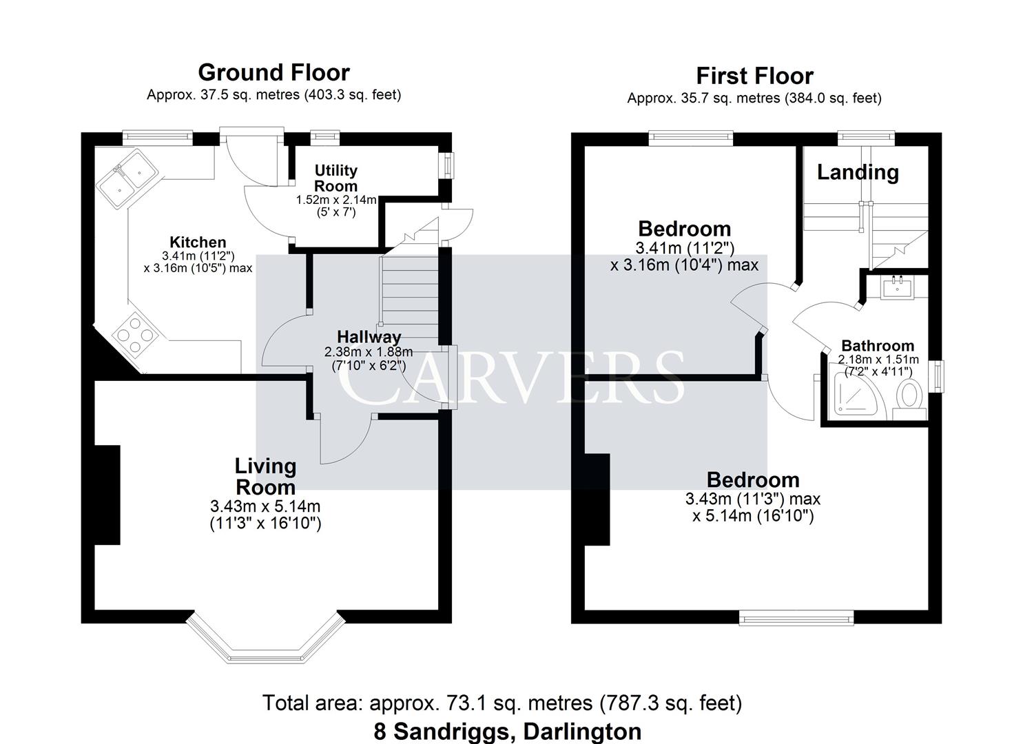 8, Sandriggs, Darlington floorplan