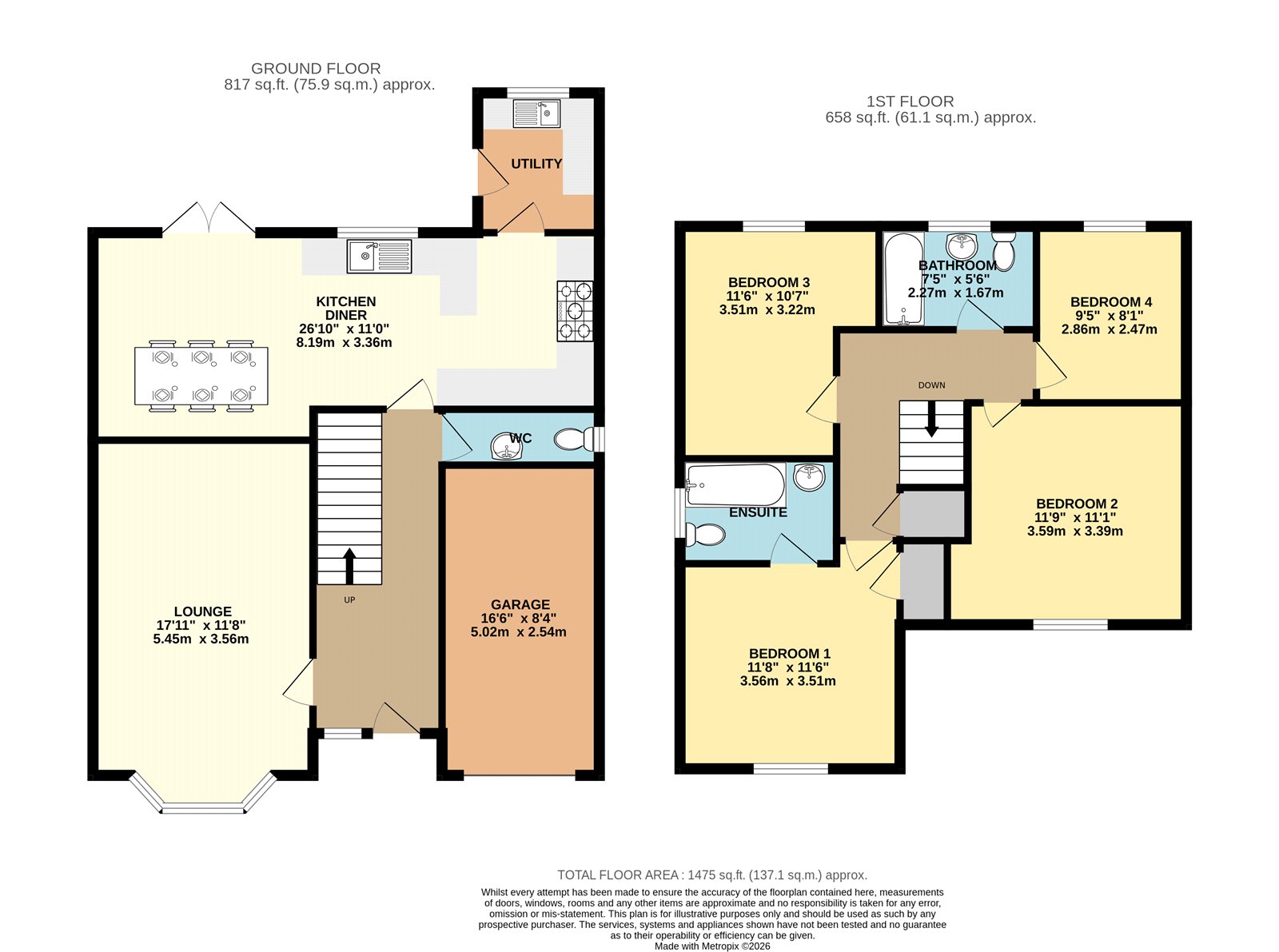 33, Wisteria Drive, North East Lincs floorplan