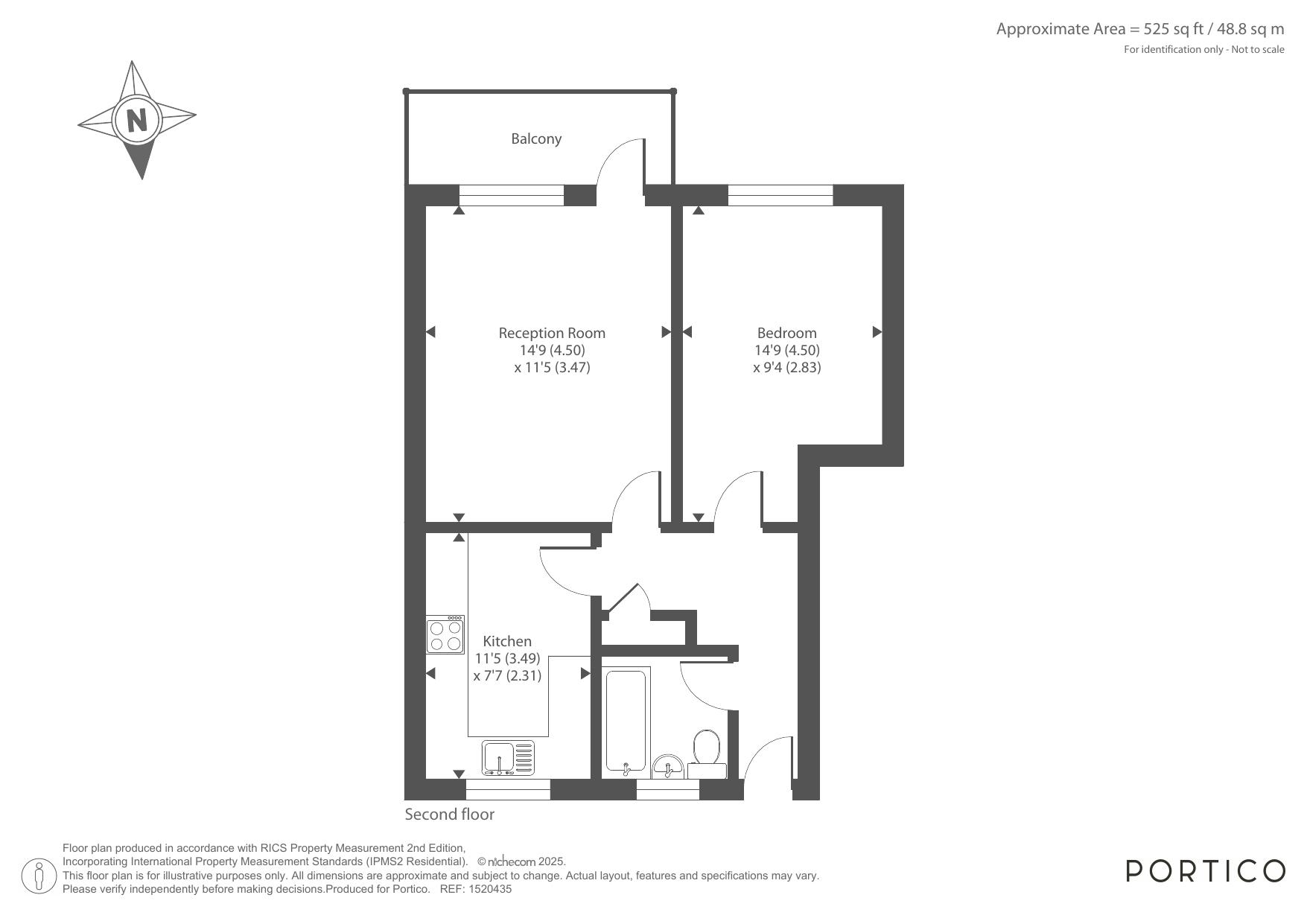 Flat 9, 21, Hamilton Park, London floorplan
