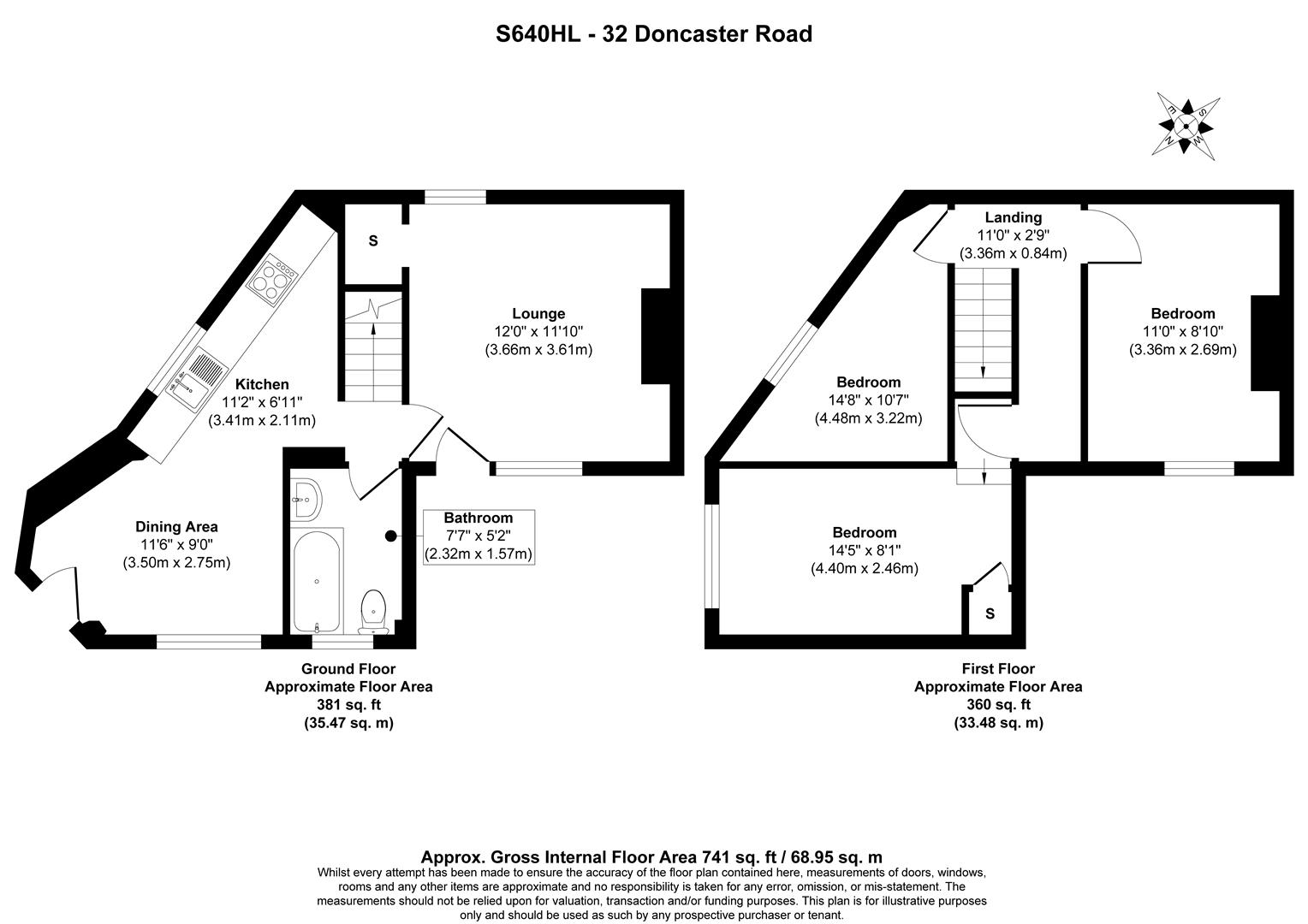 32, Doncaster Road, Mexborough floorplan