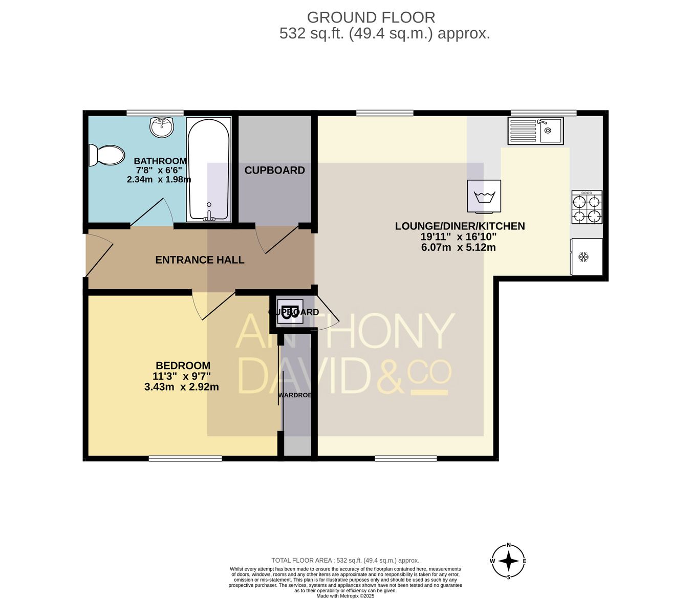 58 Downland Place, Adastral Road, Poole floorplan