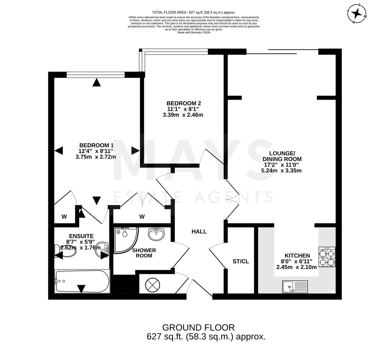 Flat 53, Chartcombe 162-164 Canford Cliffs Road, Canford Cliffs floorplan