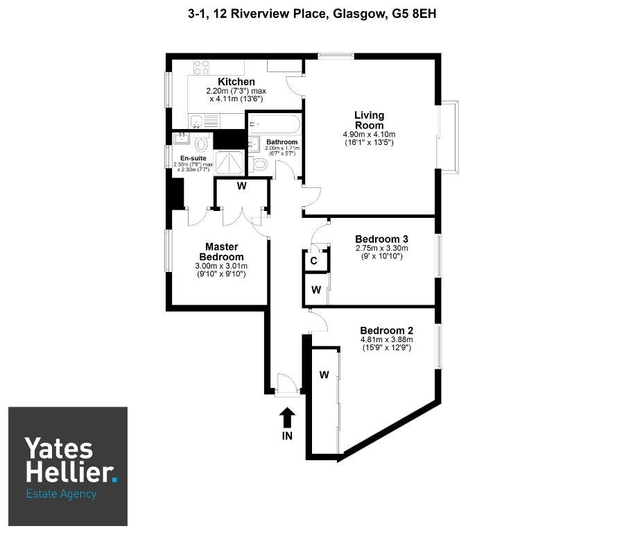 3 Bedrooms Flat for sale in Riverview Place, Glasgow G5