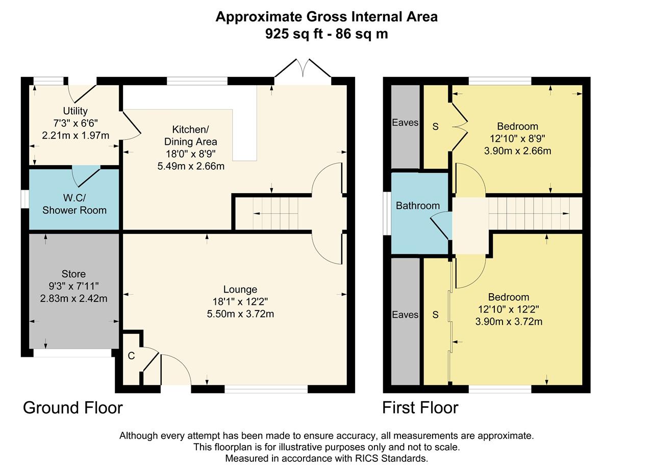 1, Chirk Place, Winsford floorplan