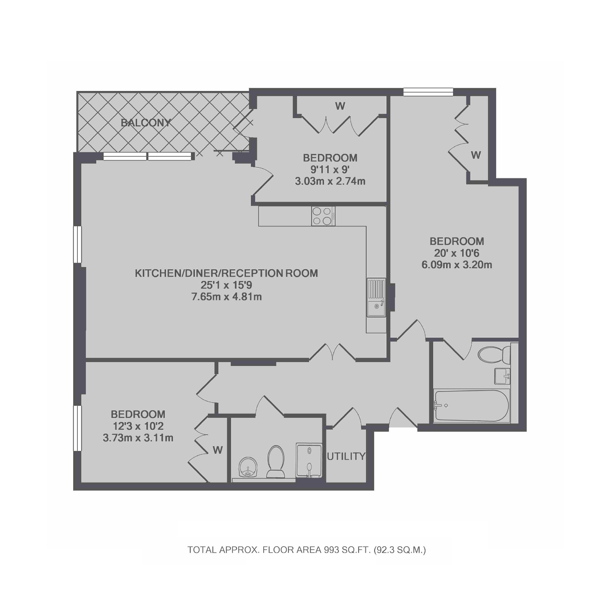 3 Bedrooms Flat to rent in The Avenue, London NW6