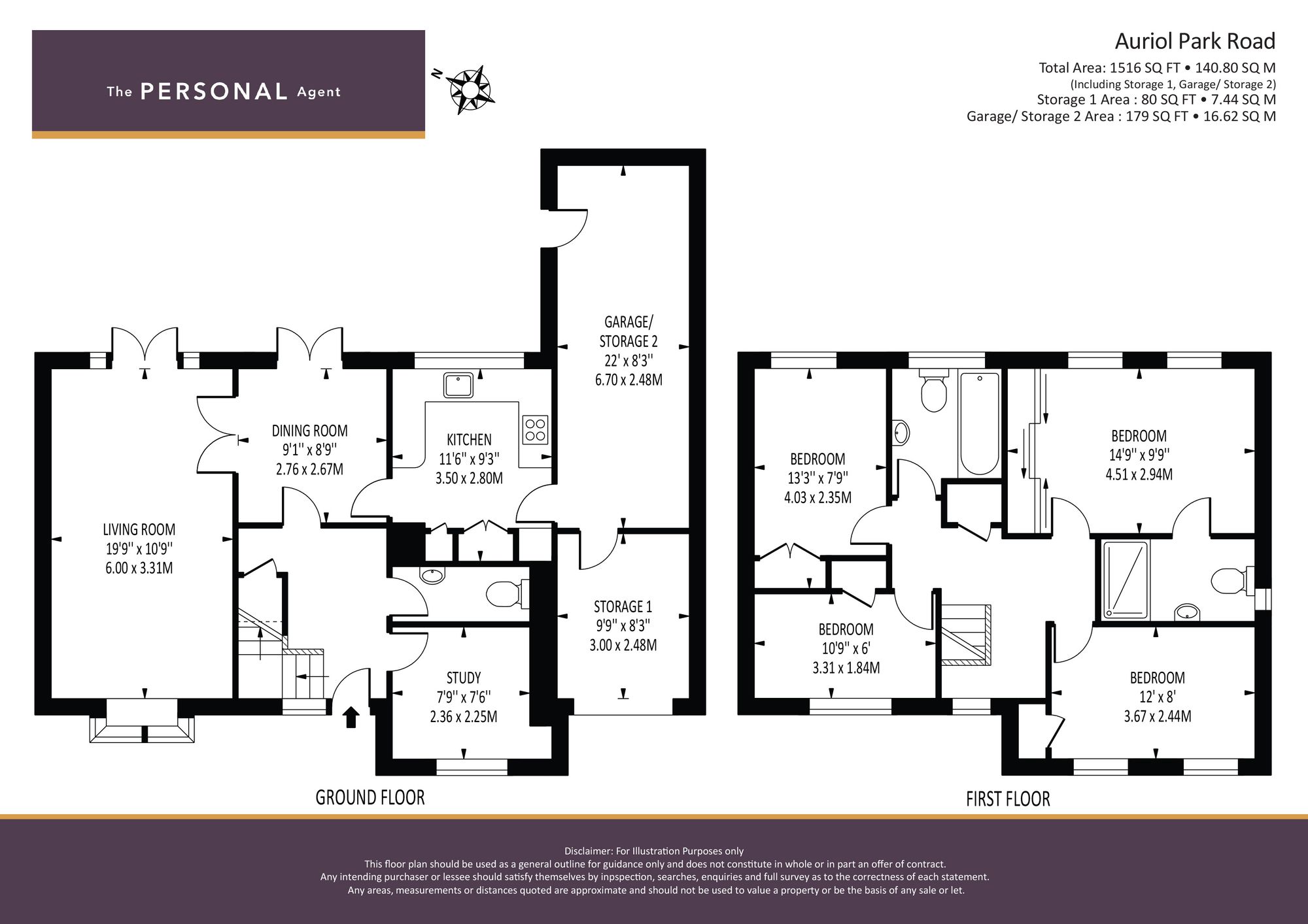 12 Auriol Park Road, Worcester Park floorplan