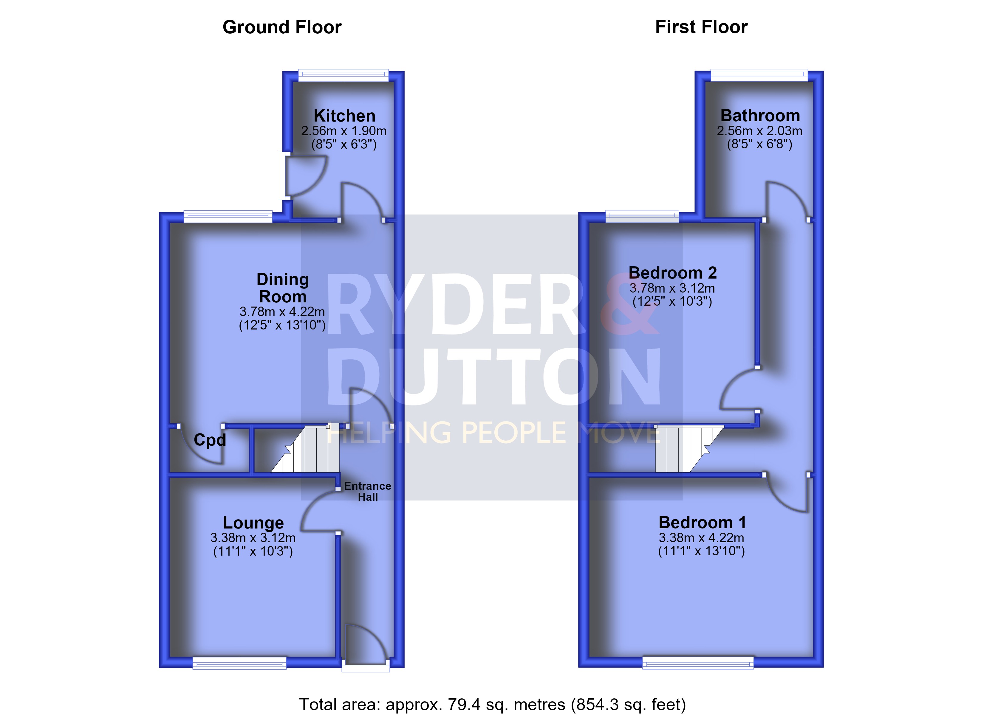 225, Higginshaw Lane, Oldham floorplan