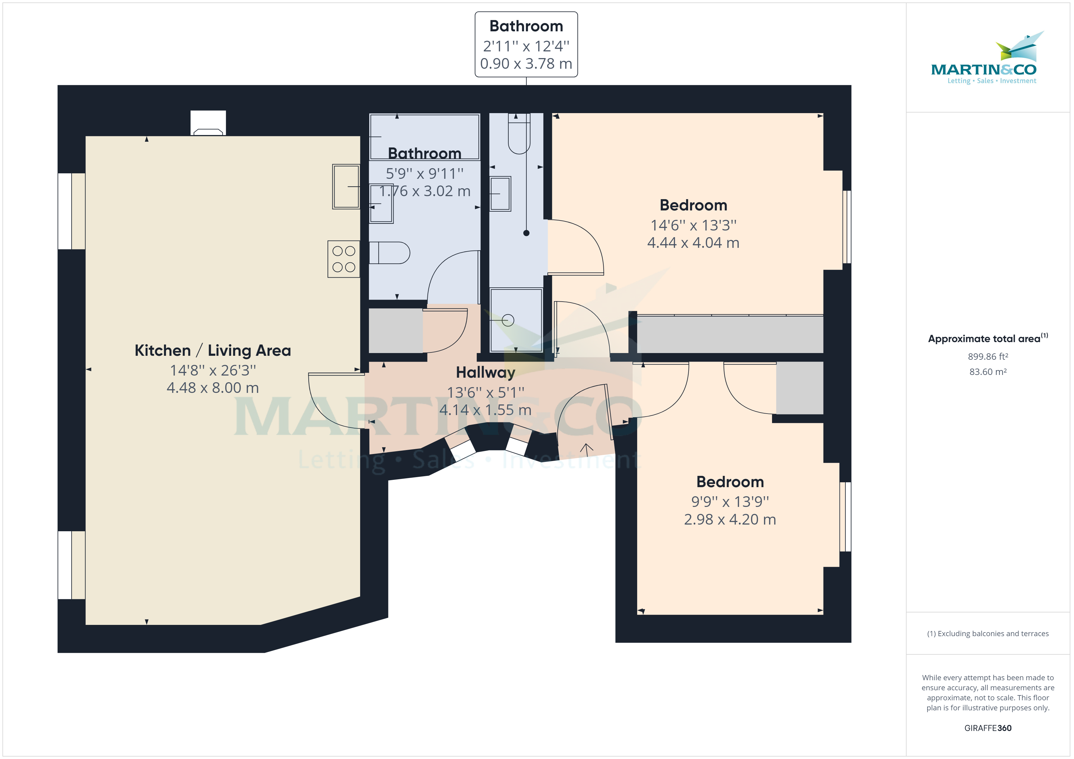 Third Floor Flat, 11, The Crescent, Plymouth floorplan