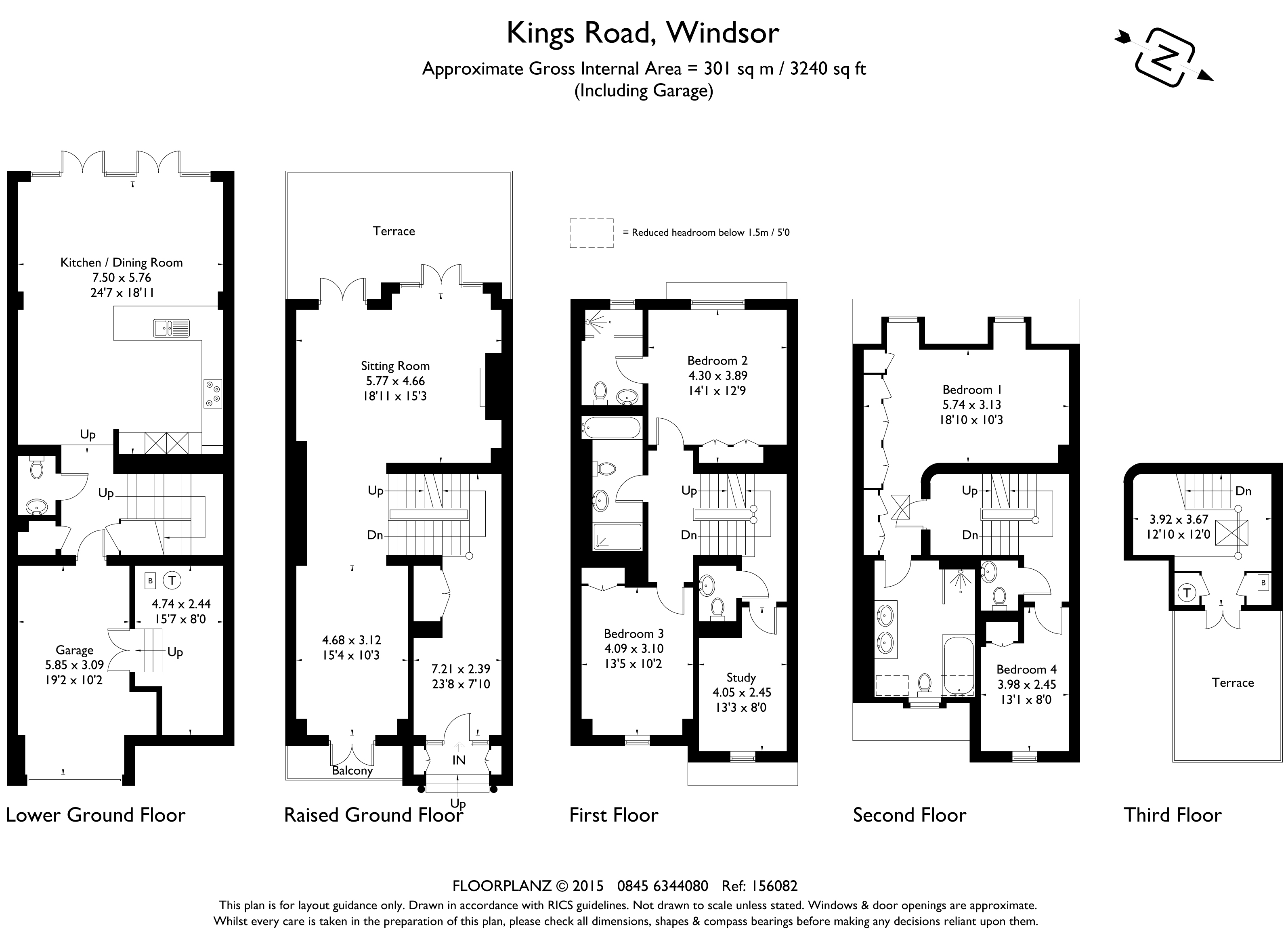 Long Walk Villas, 76A Kings Road, Windsor, Berkshire SL4, 4 bedroom