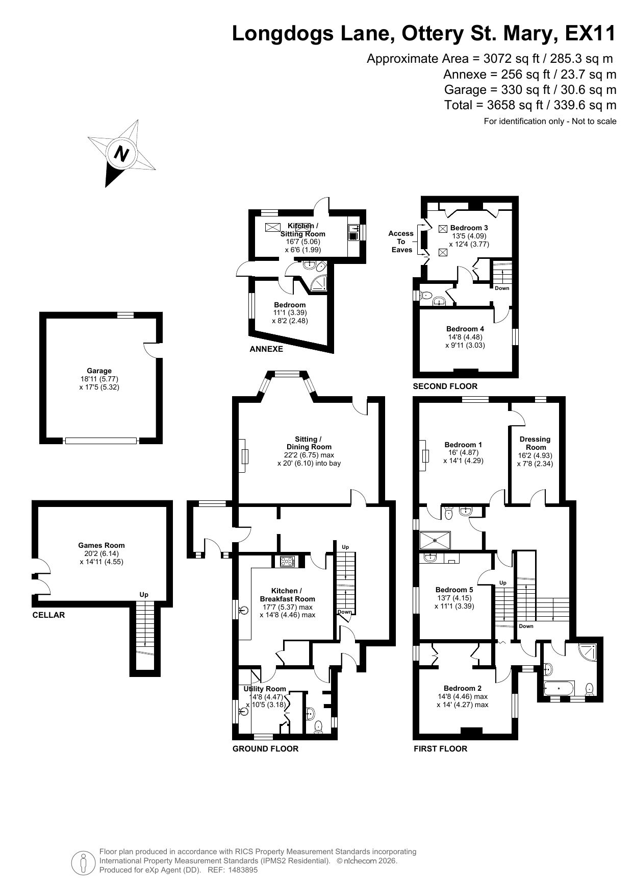 Bradlegh End East, Longdogs Lane, Ottery St. Mary floorplan