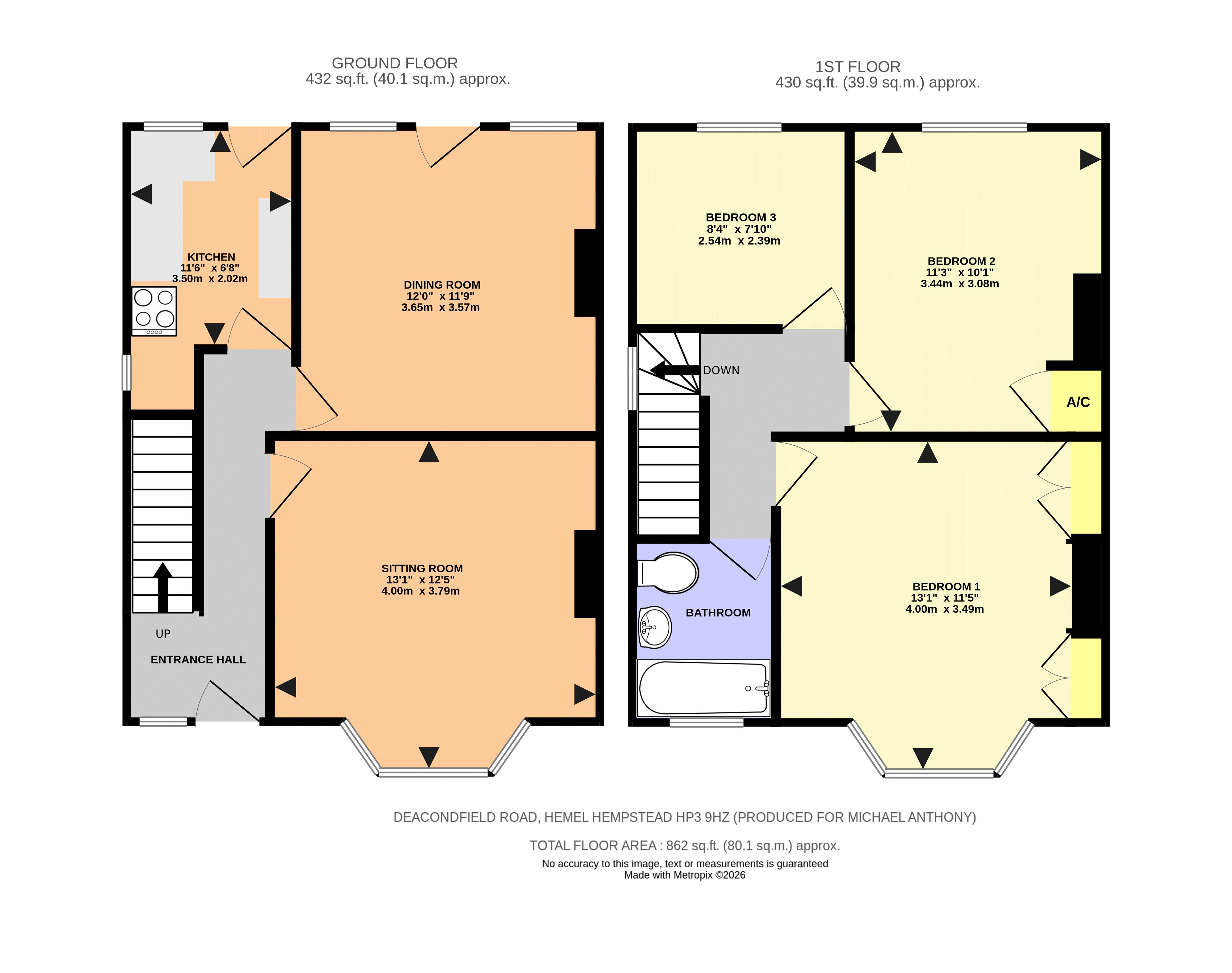 68, Deaconsfield Road, Hemel Hempstead floorplan