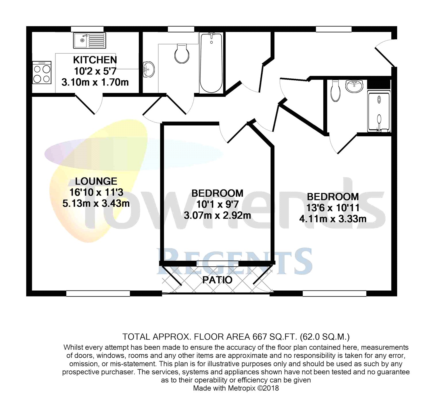 2 Bedrooms Flat for sale in International Way, Windmill Road, Sunbury-On-Thames TW16