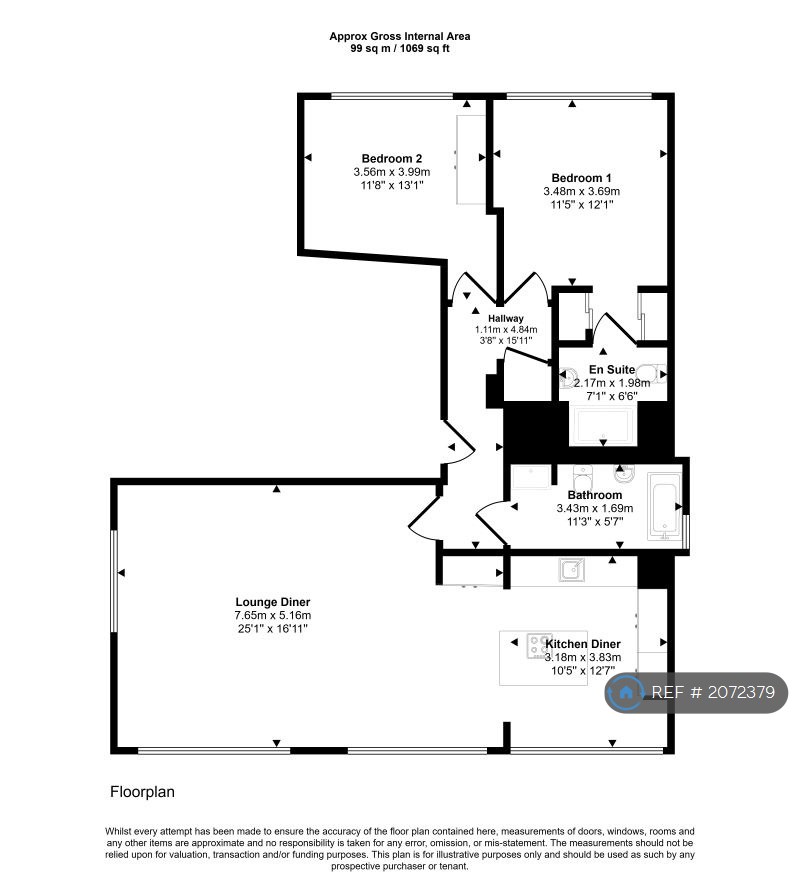 Flat, Thames Avenue, Windsor floorplan