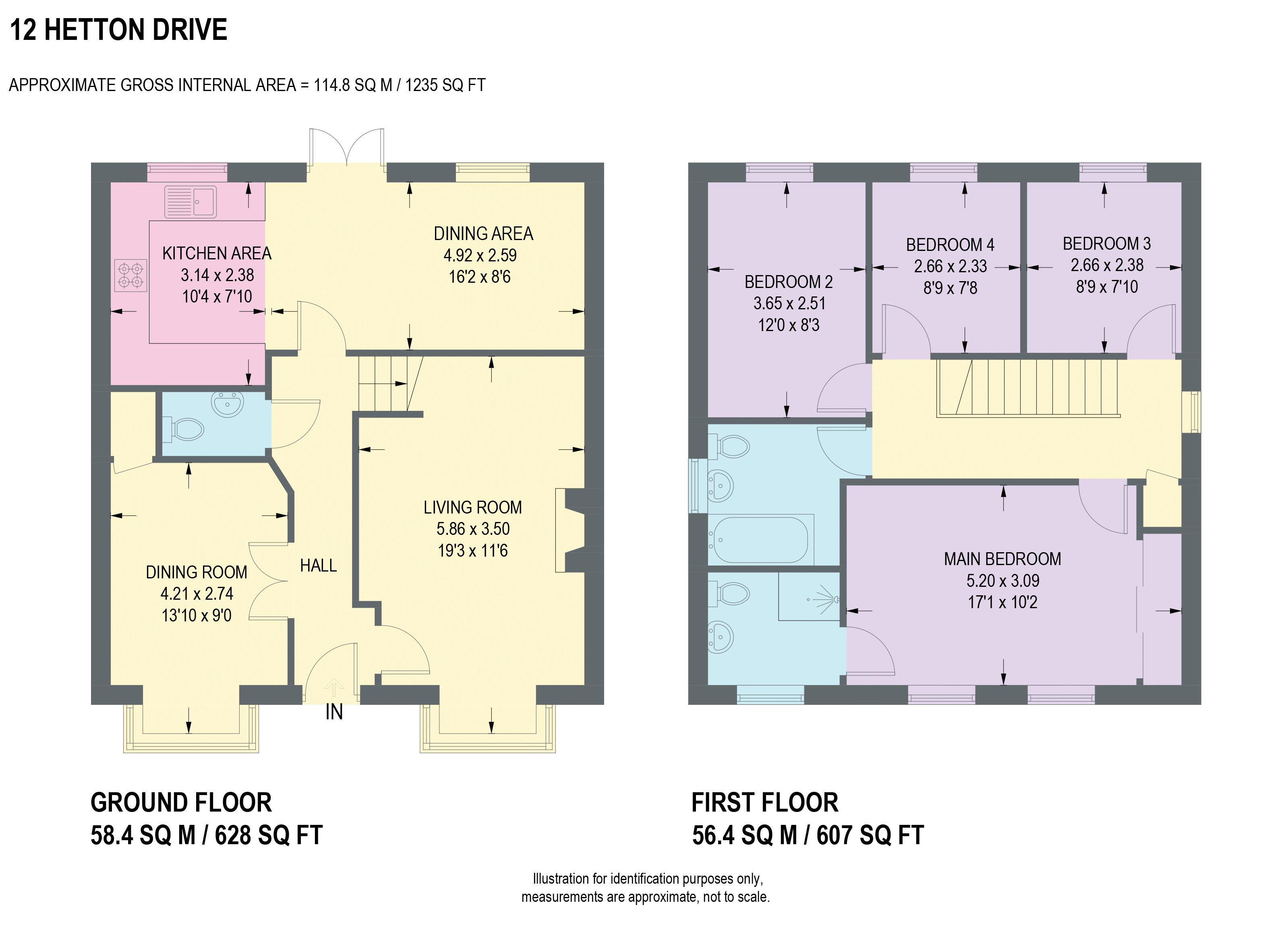 12, Hetton Drive, Chesterfield floorplan