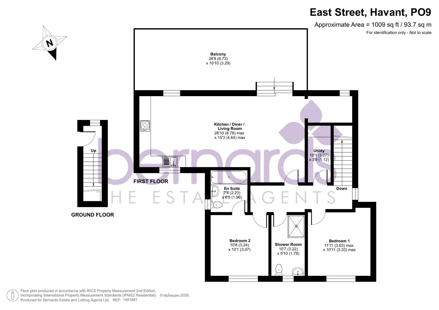 Flat 6, Bradwell House, East Street, Havant floorplan